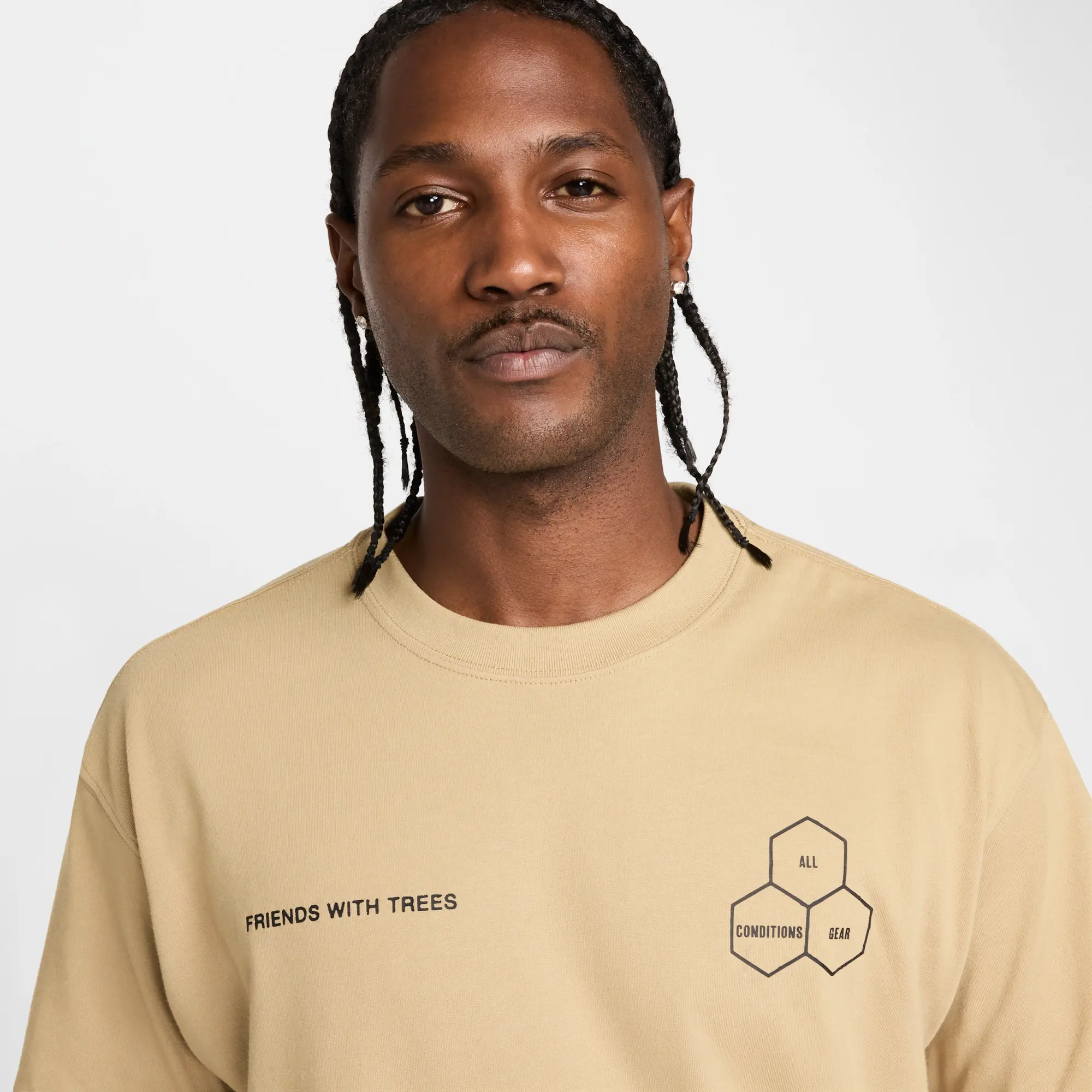 T-Shirt Nike Acg Walking Tree Men's Dri-Fit T-Shirt Parachute Beige L
