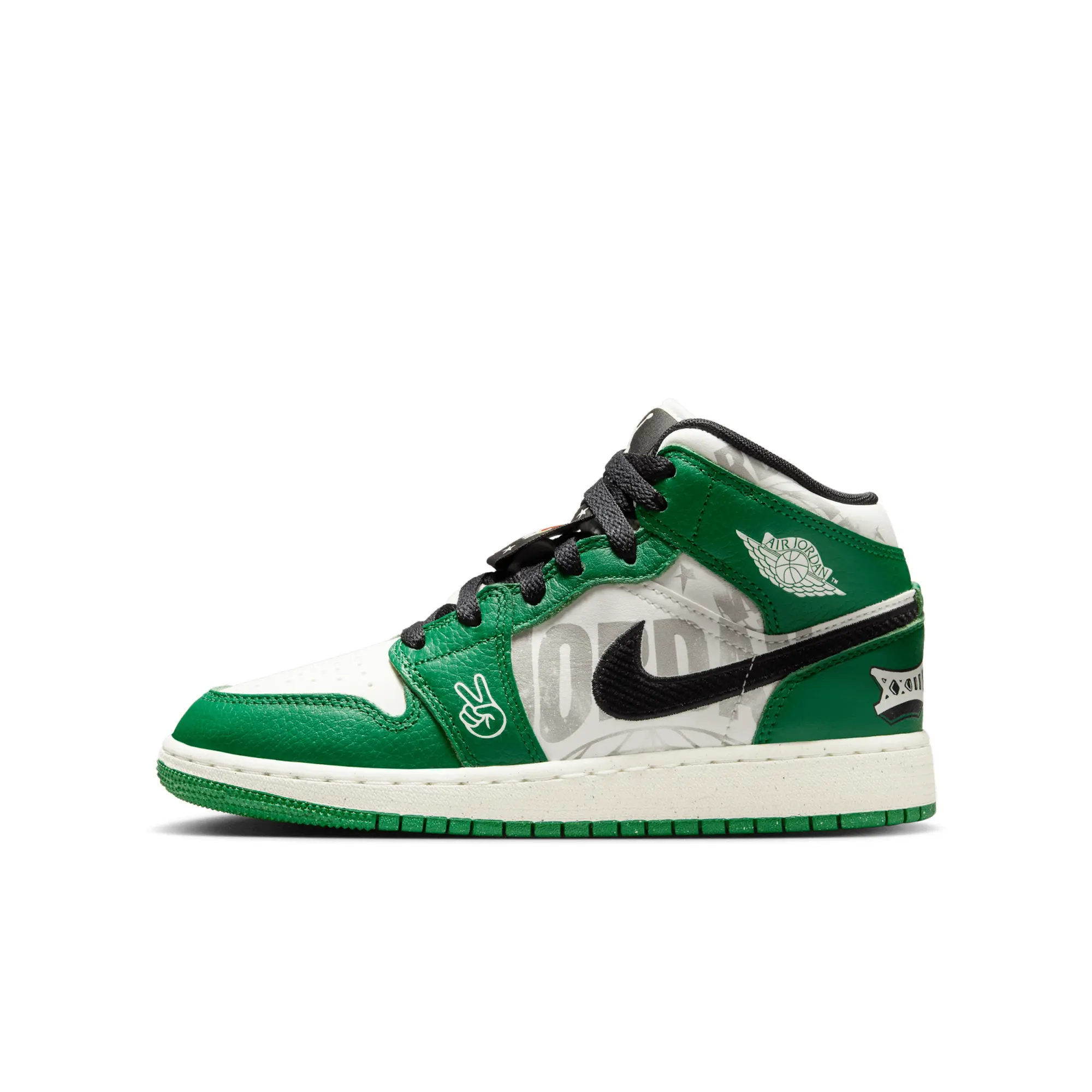 Nike Jordan Nike Air Jordan 1 Mid SE Older Kids' Shoes - Green