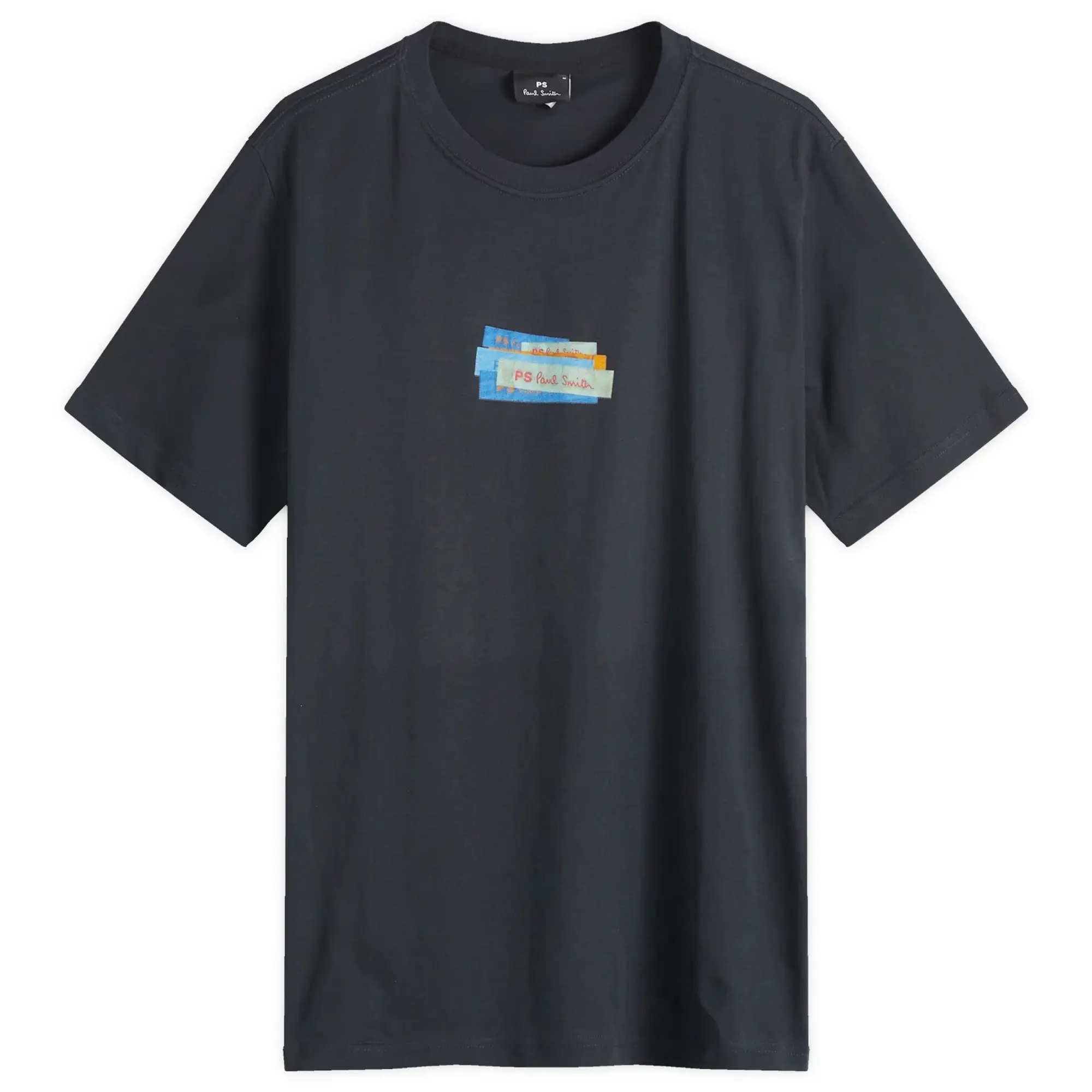 Paul Smith Men's PS Label Print T-Shirt Blue