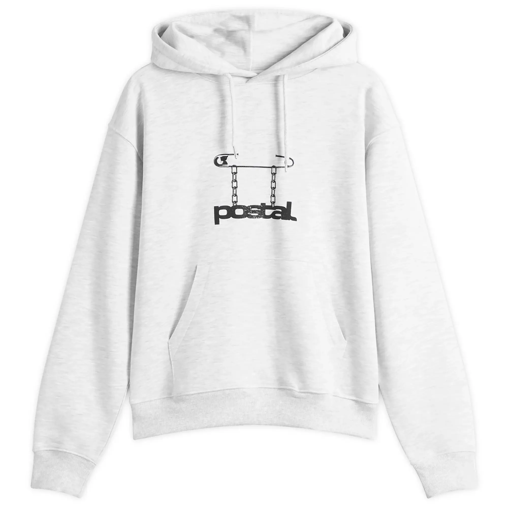 POSTAL Men's Safety Pin Hoodie Marl Grey