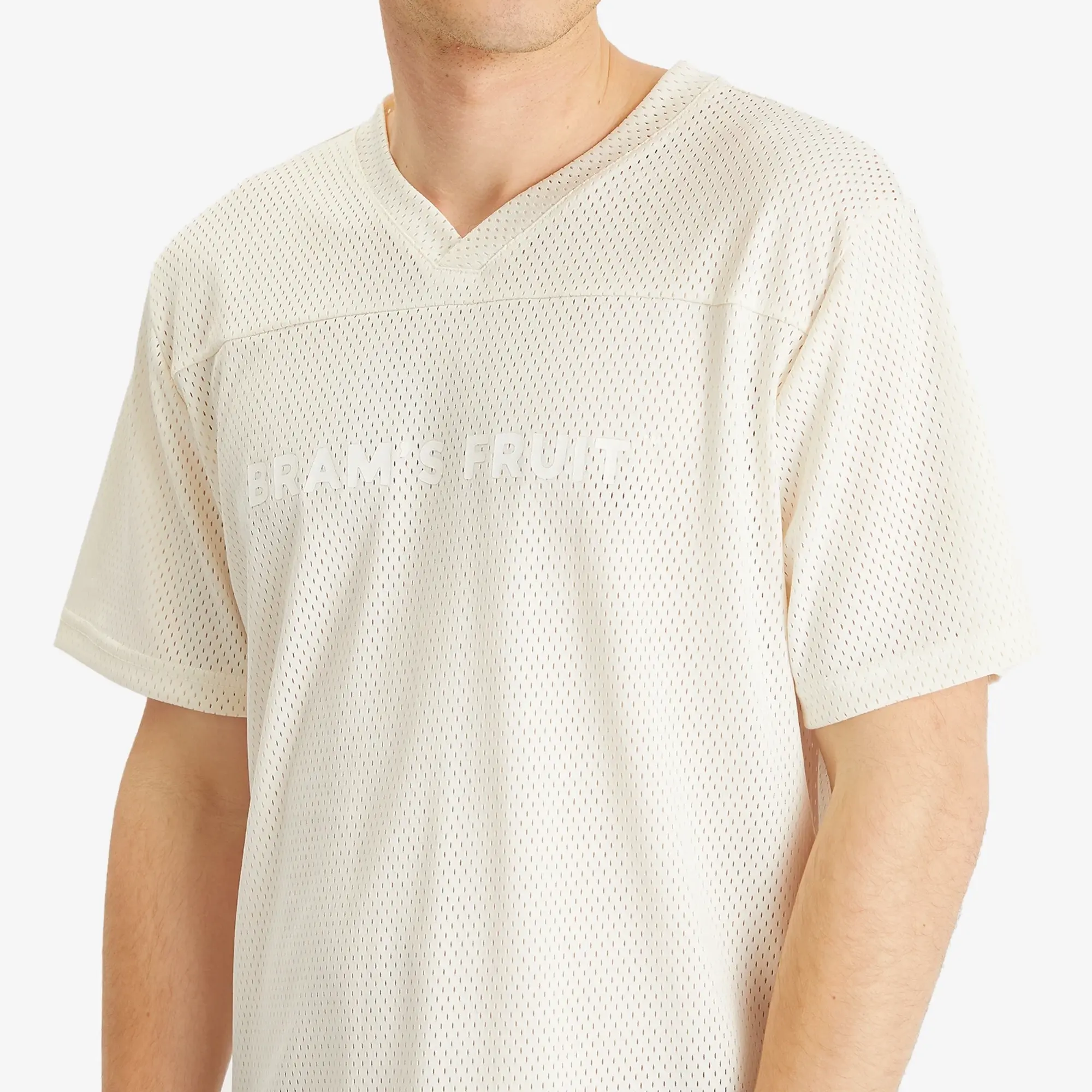 Bram's Fruit Men's Mesh Soccer T-Shirt Beige