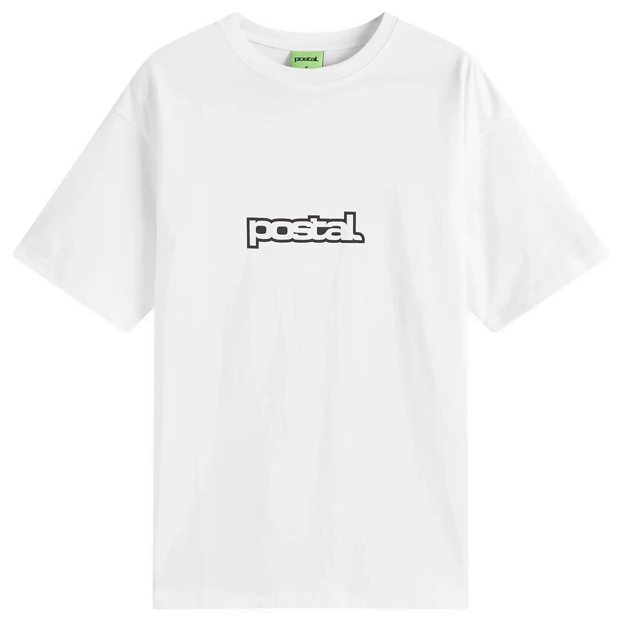 POSTAL Men's Bold Outline Logo T-Shirt White
