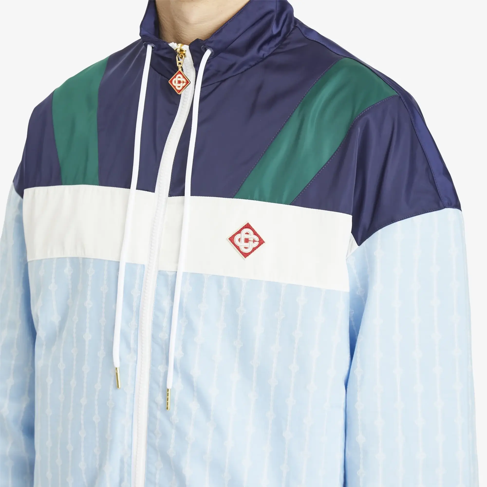 Casablanca Men's Nylon Track Jacket Pin Stripe