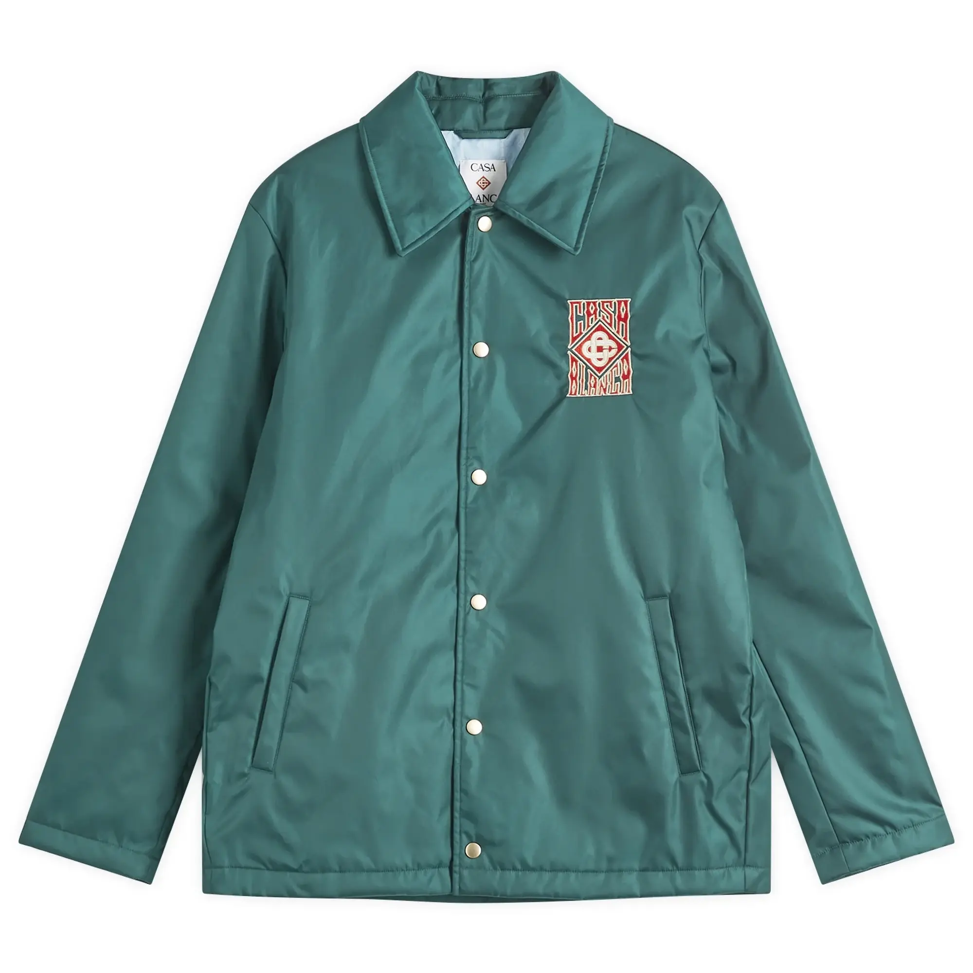 Casablanca Men's Stadium Jacket Green/Laurel Stripe