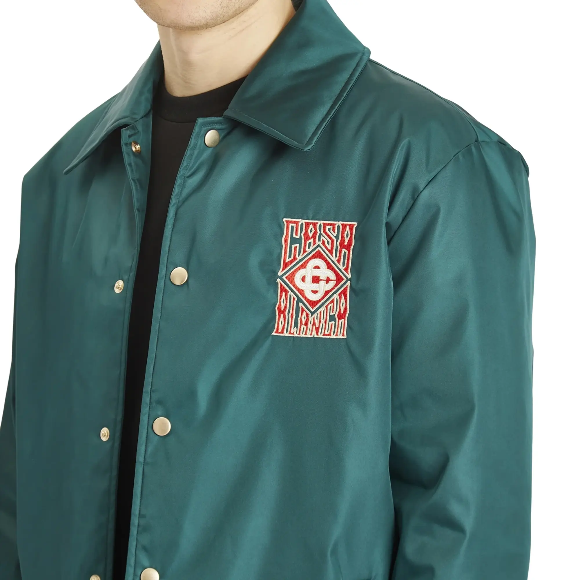 Casablanca Men's Stadium Jacket Green/Laurel Stripe