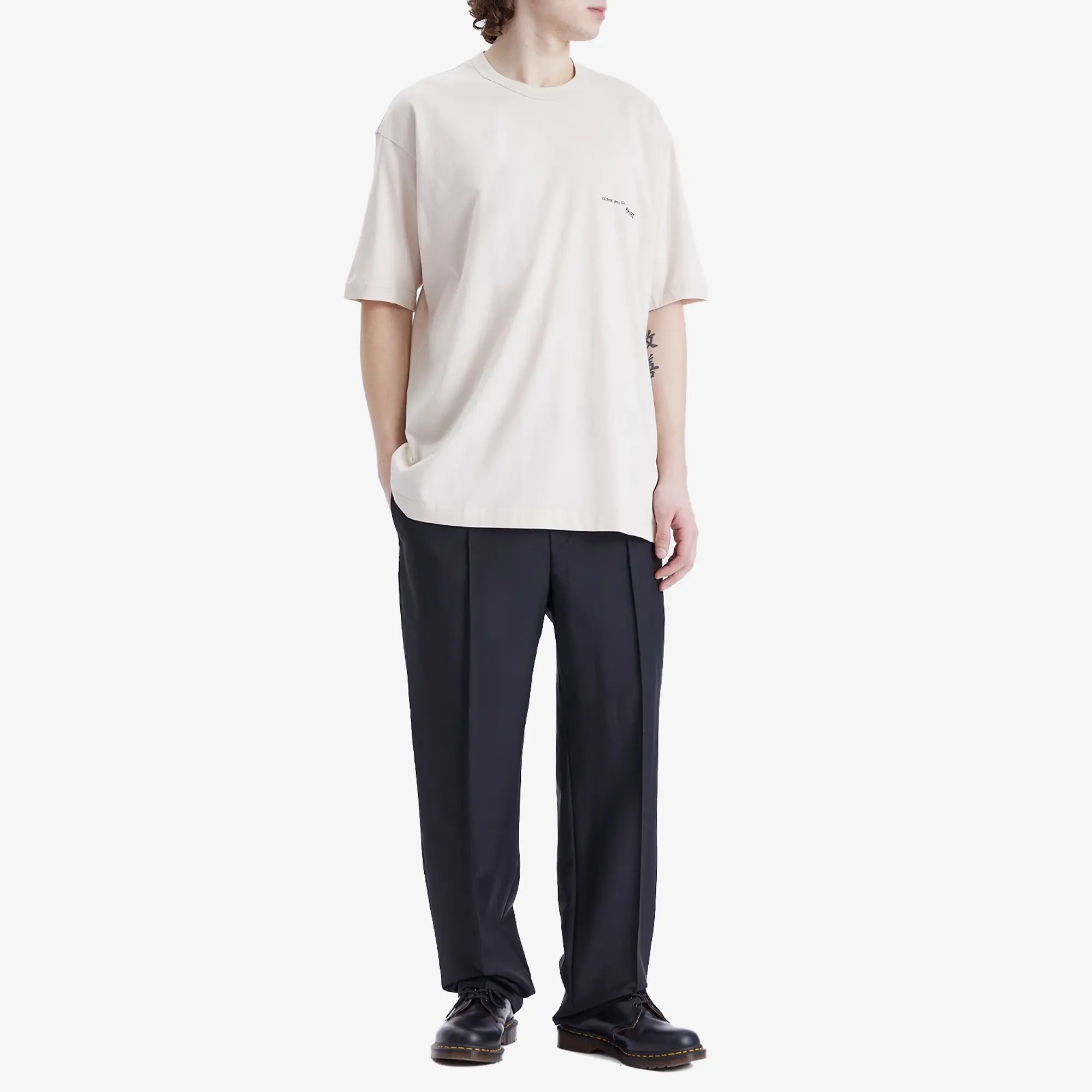 T-Shirt Comme Des Garçons Shirt Knit T-Shirt Beige Xl