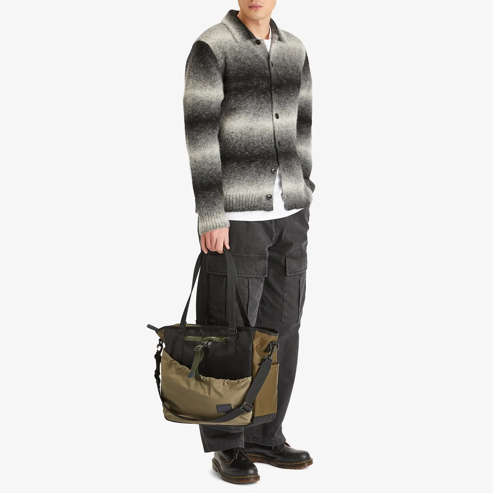 Master-Piece Men's Scramble Tote Bag Khaki