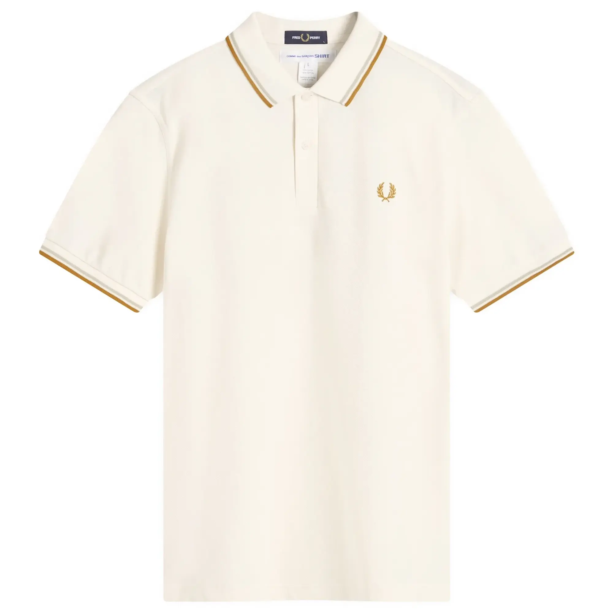 Comme des Garçons SHIRT Men's x Fred Perry Polo Shirt Peach