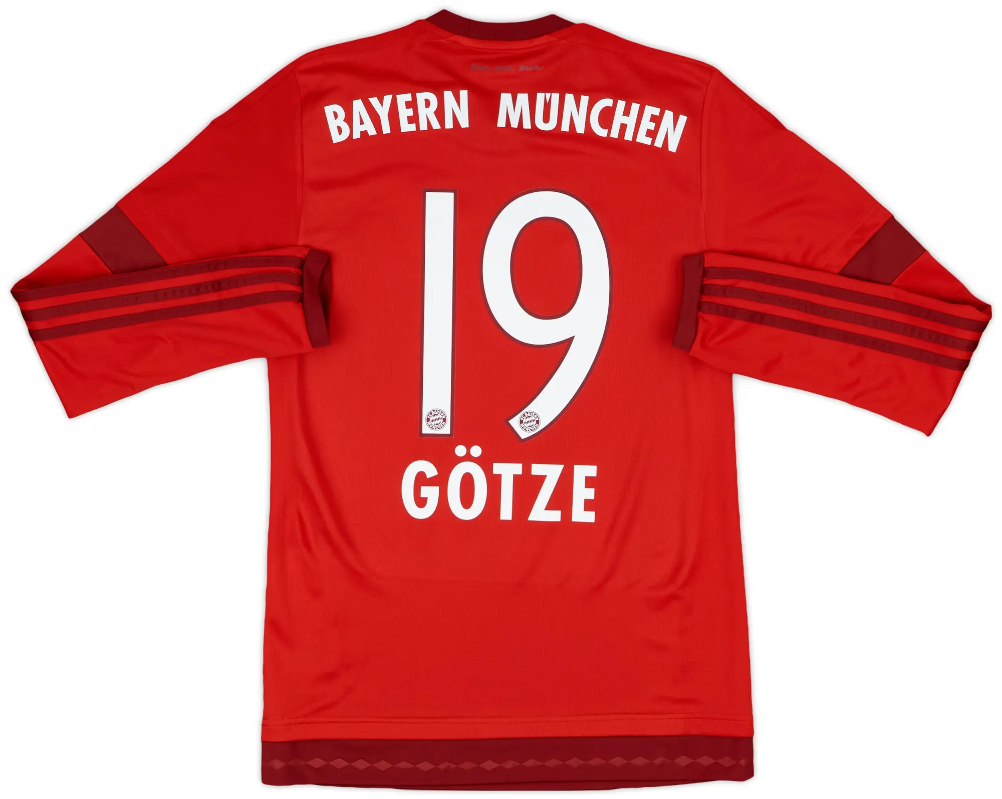 adidas 2015-16 Bayern Munich Home L/S Shirt Gotze #19 - 10/10 - (XS)