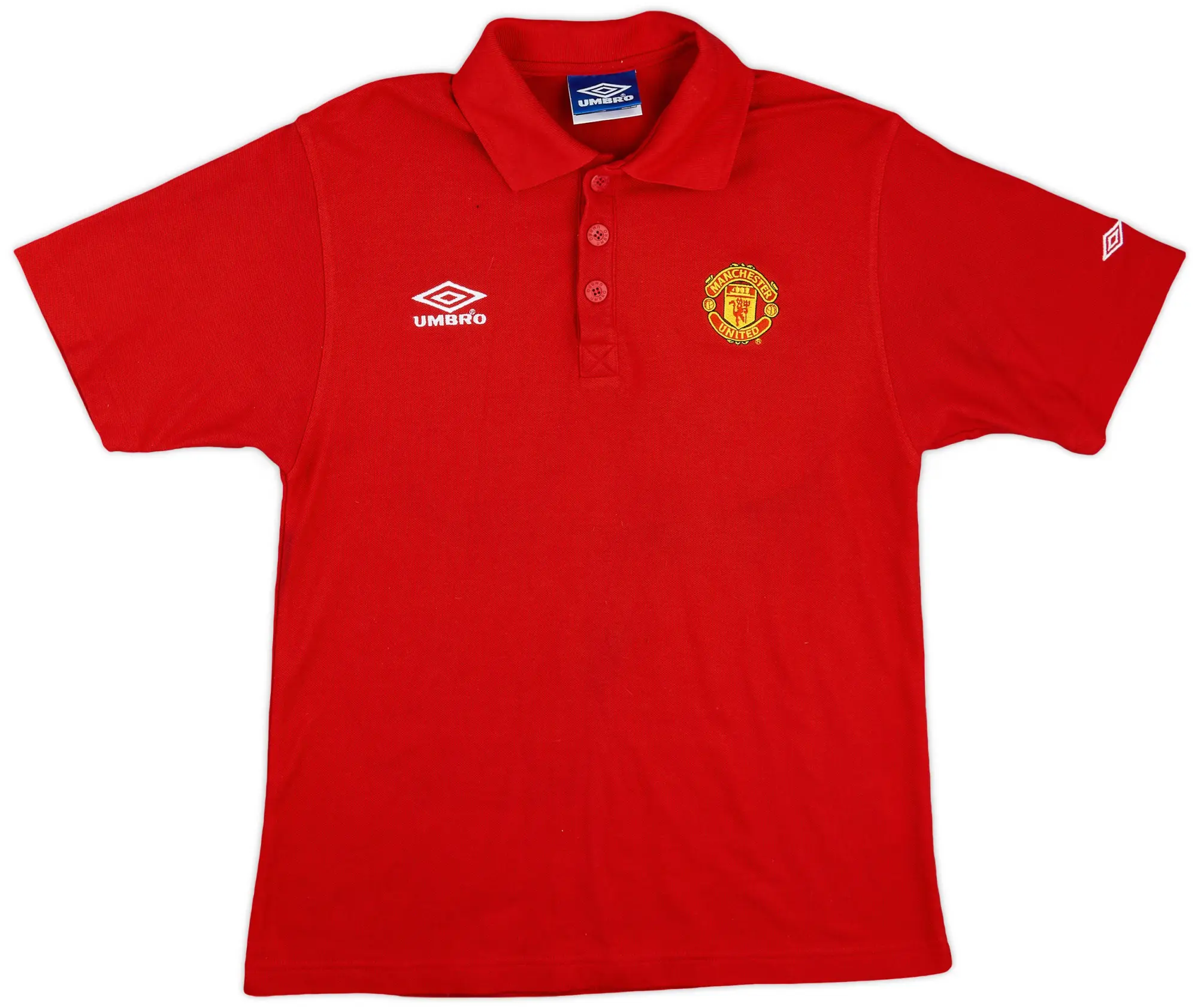 1999-00 Manchester United Umbro Polo Shirt - 9/10 - (S)