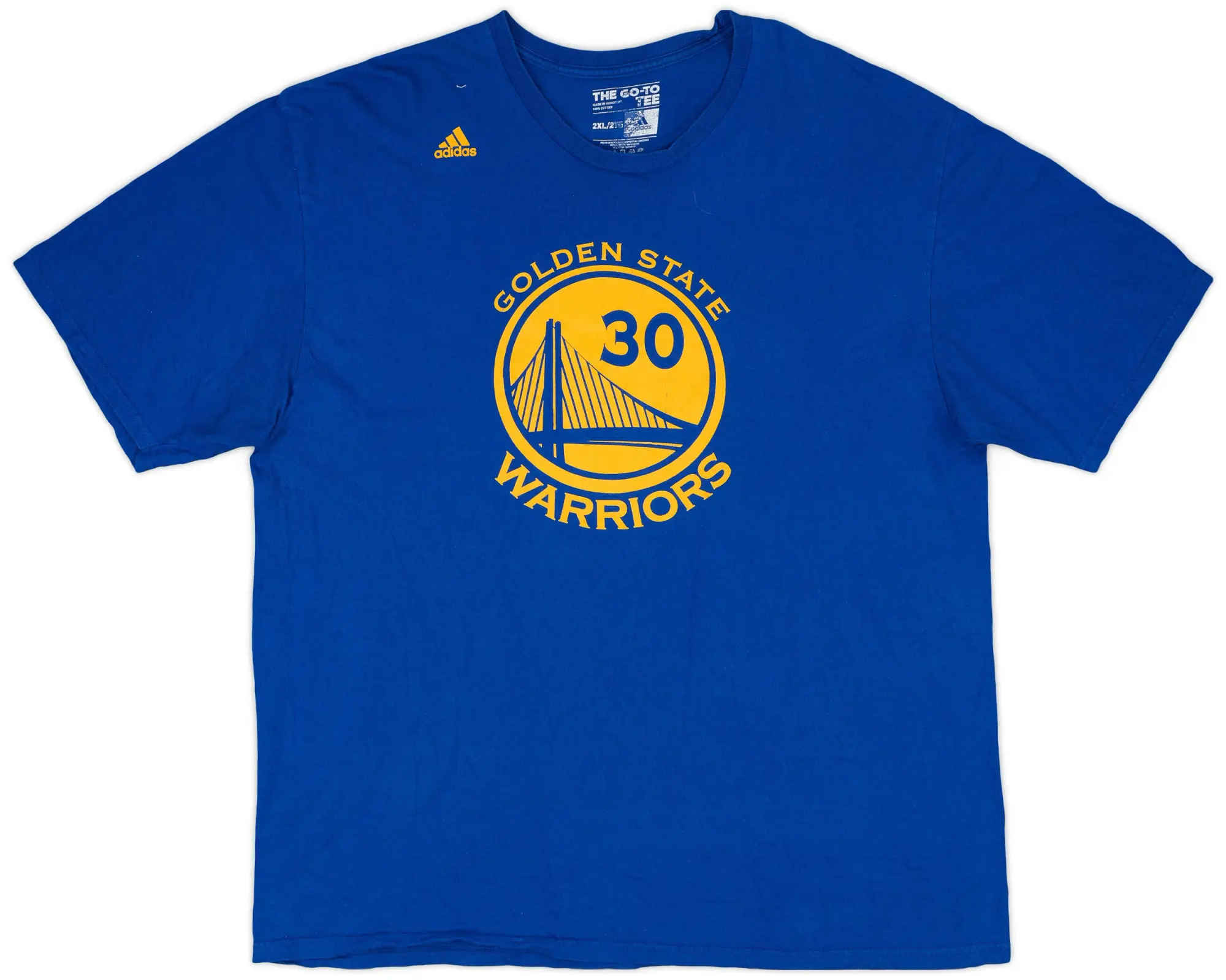 2014-17 Golden State Warriors Curry #30 adidas Tee - 7/10 - (XXL)
