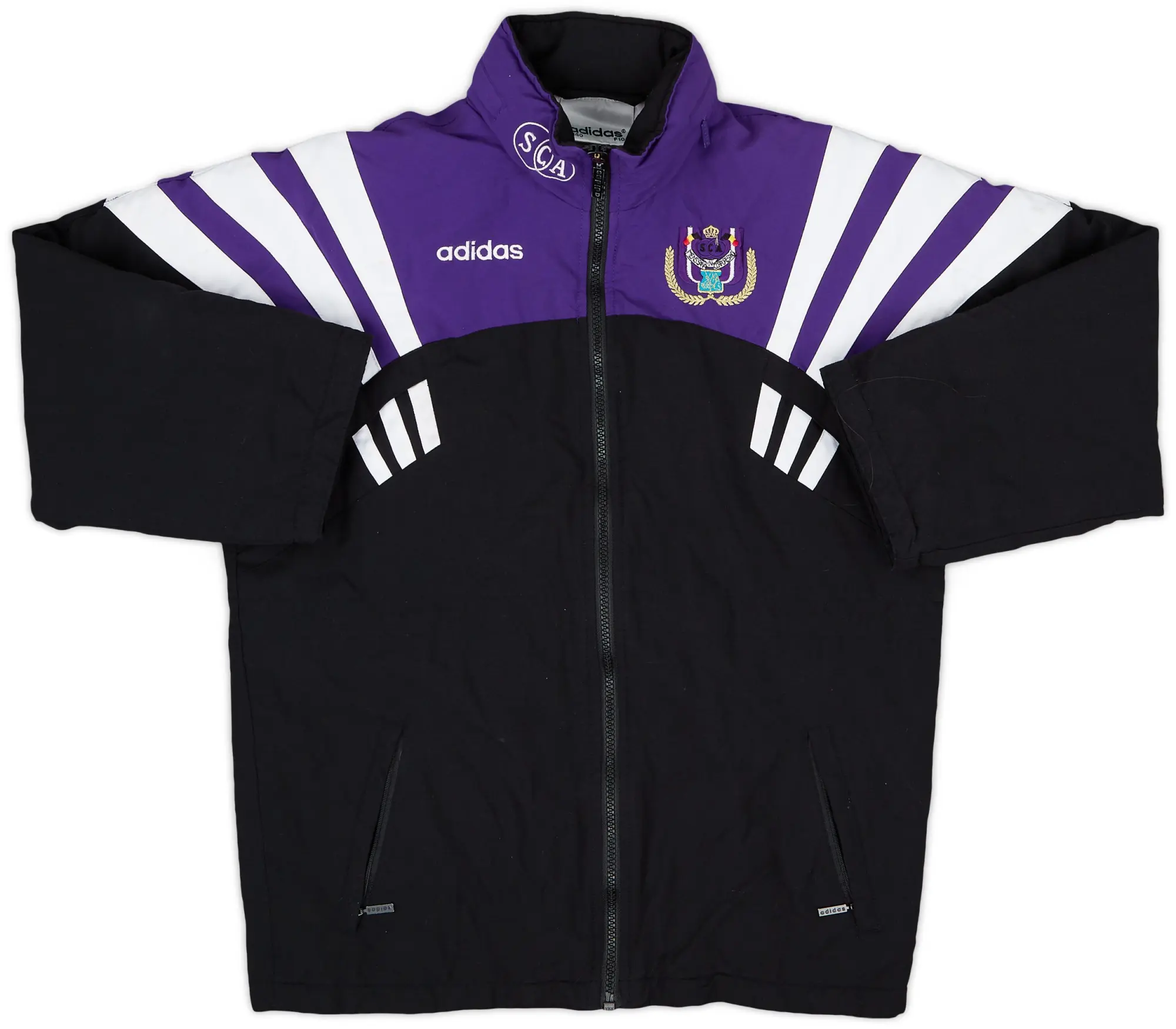 1996-97 Anderlecht adidas Hooded Rain Jacket - 8/10 - (M.Boys)