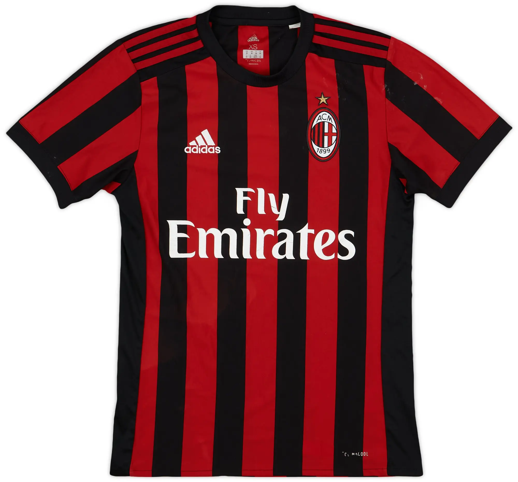 adidas 2017-18 AC Milan Home Shirt - 6/10 - (XS)