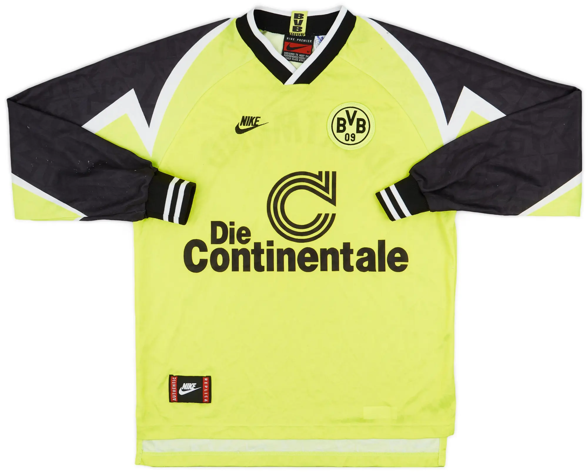 Nike 1995-96 Borussia Dortmund Home L/S Shirt - 7/10 - (M)