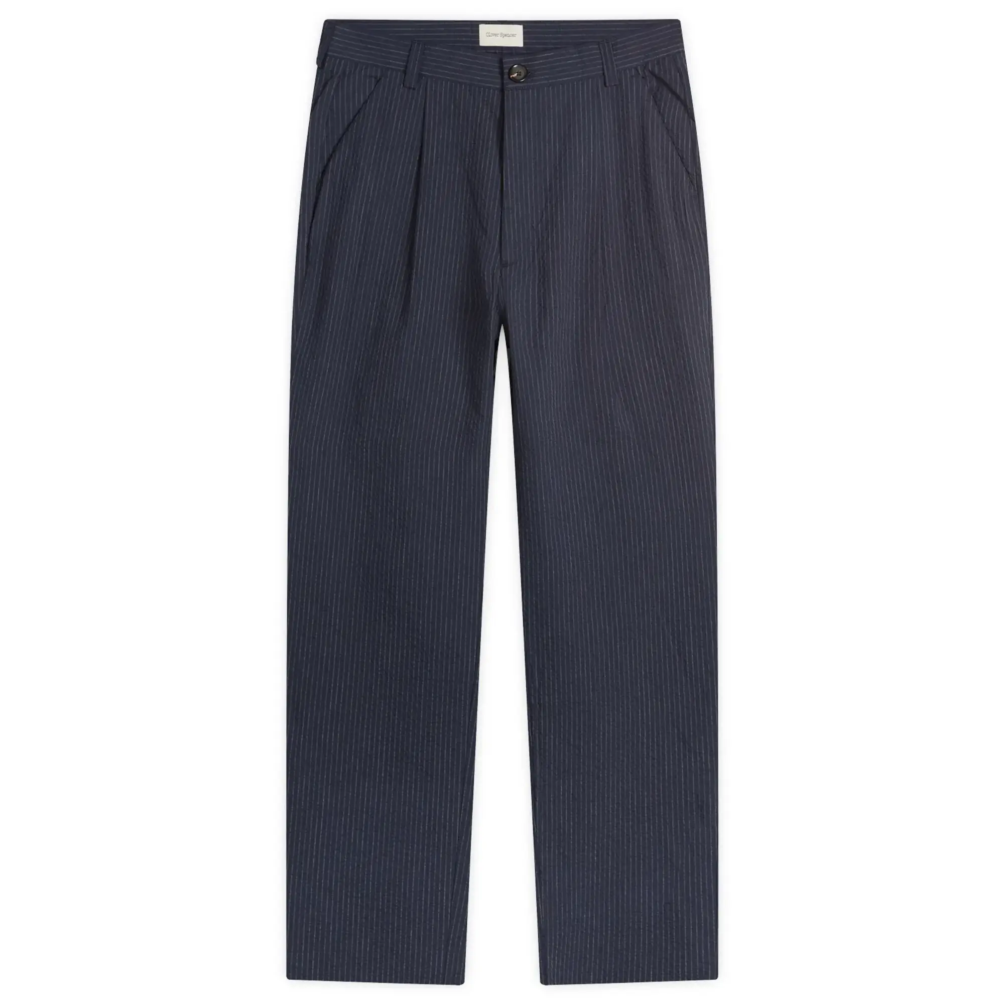 Oliver Spencer Men's Orton Pleated Trousers Navy