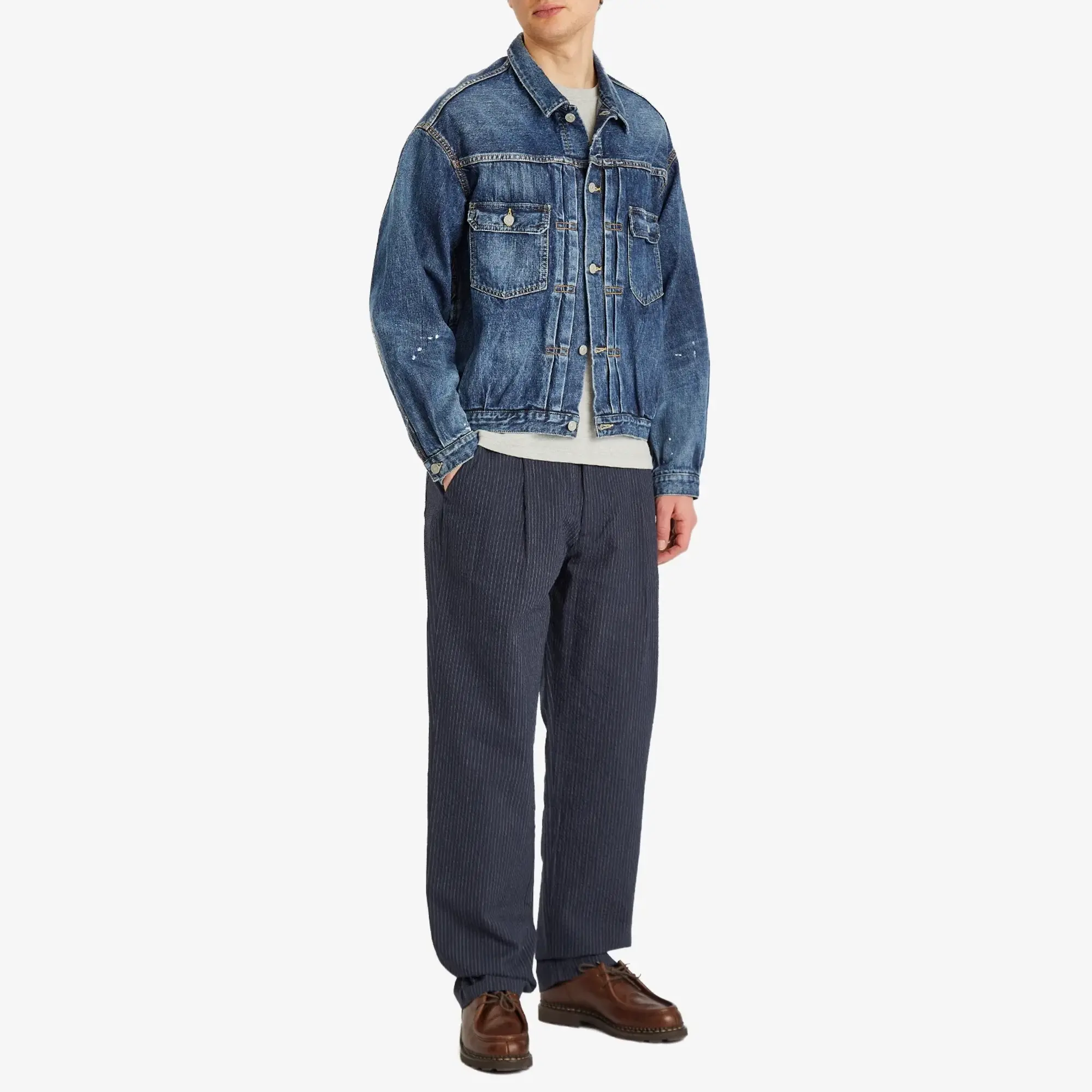 Oliver Spencer Men's Orton Pleated Trousers Navy