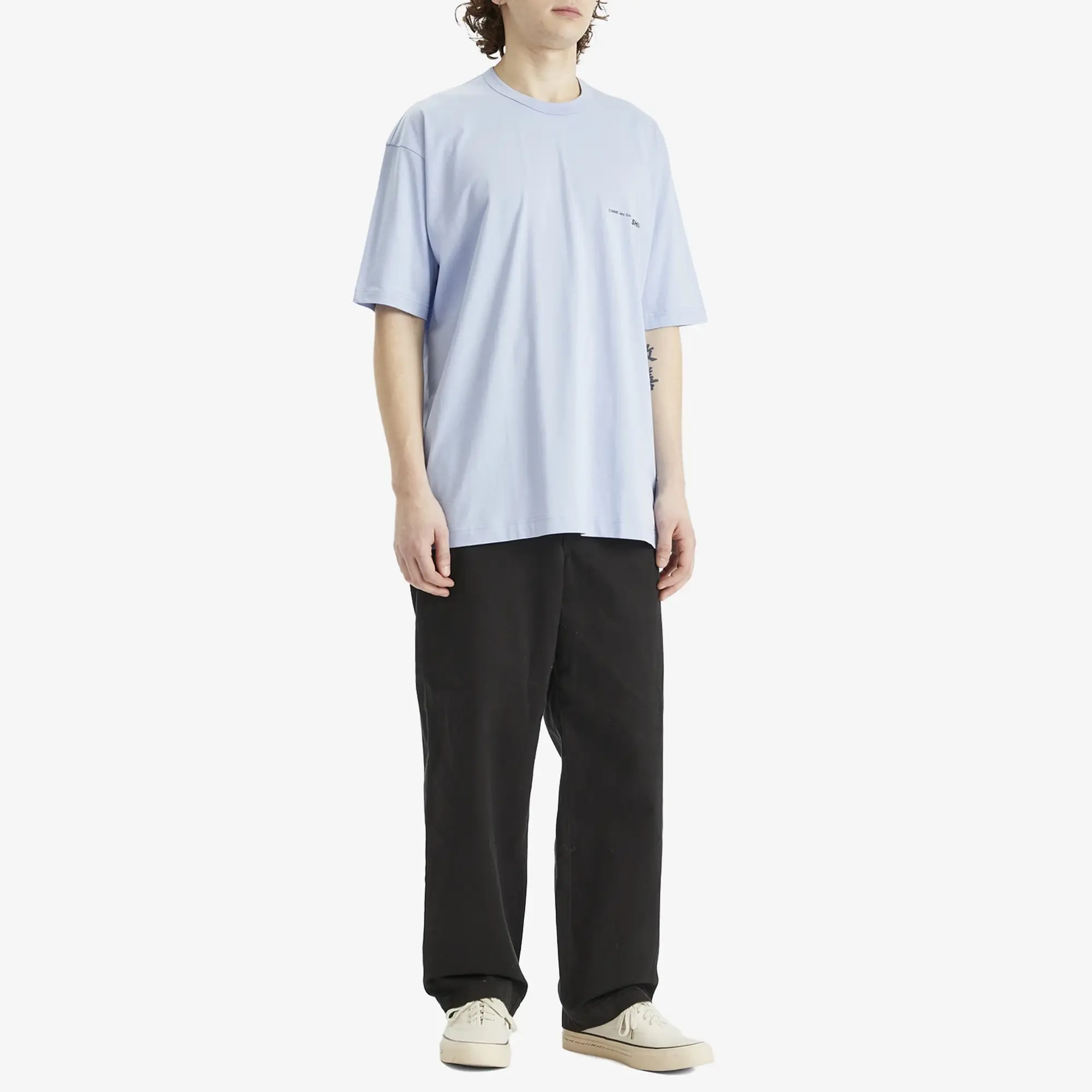 T-Shirt Comme Des Garçons Shirt Knit T-Shirt Blue Xl