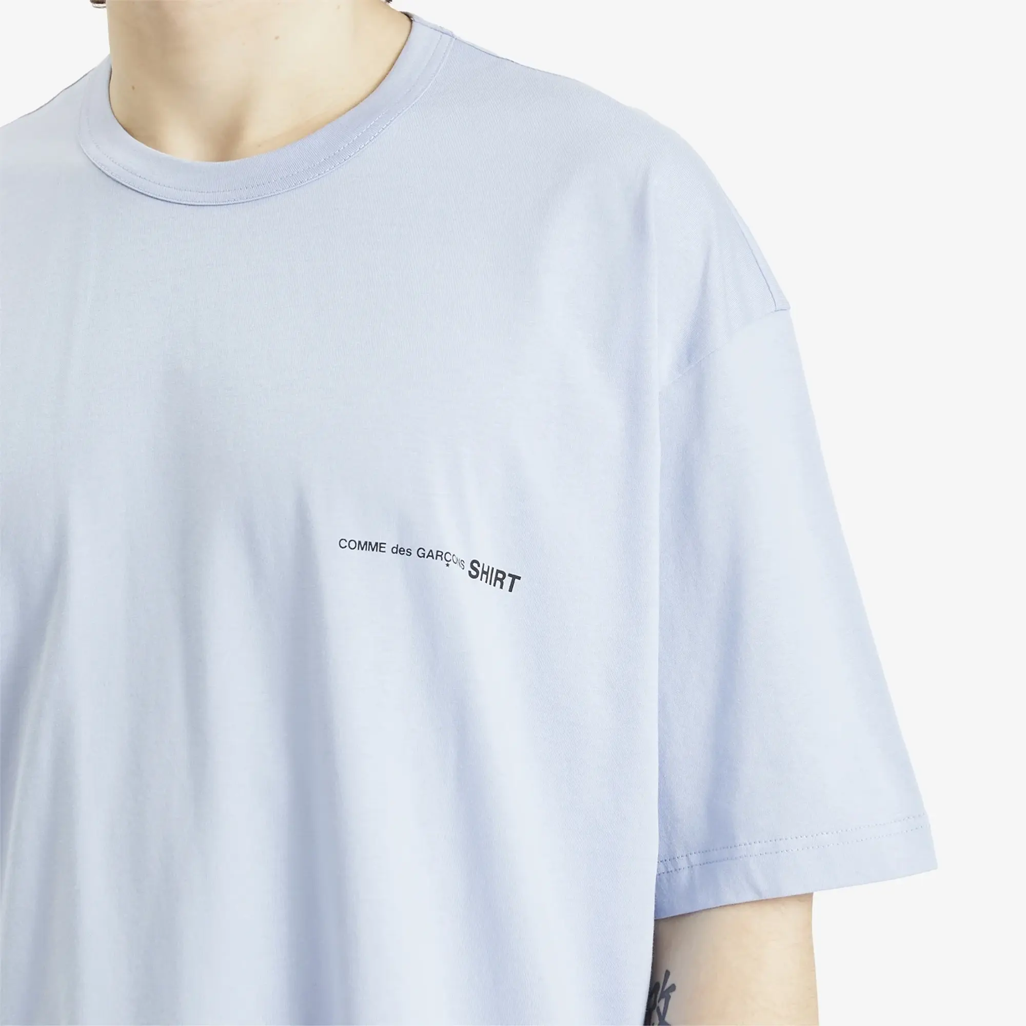 T-Shirt Comme Des Garçons Shirt Knit T-Shirt Blue Xl