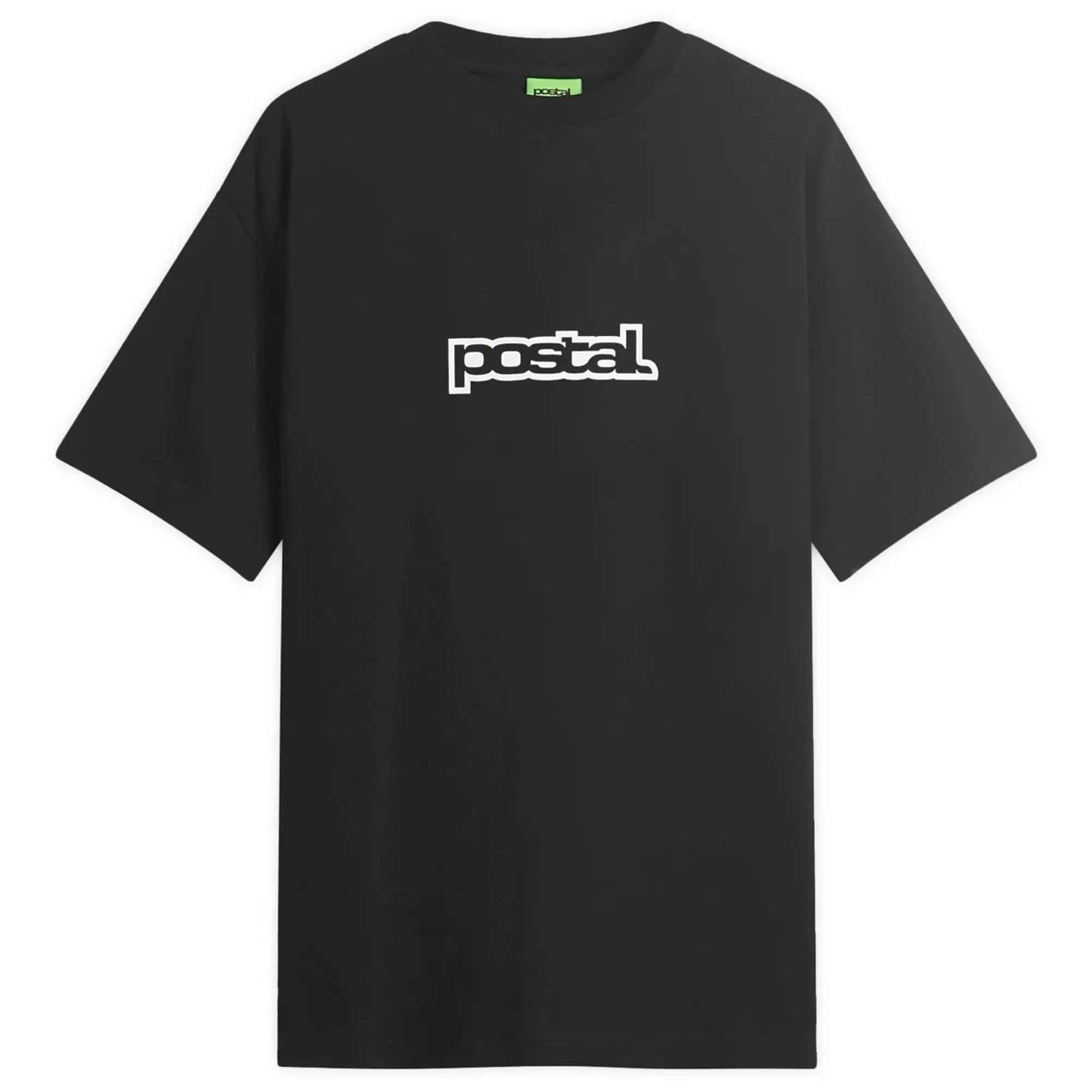 POSTAL Men's Bold Outline Logo T-Shirt Black