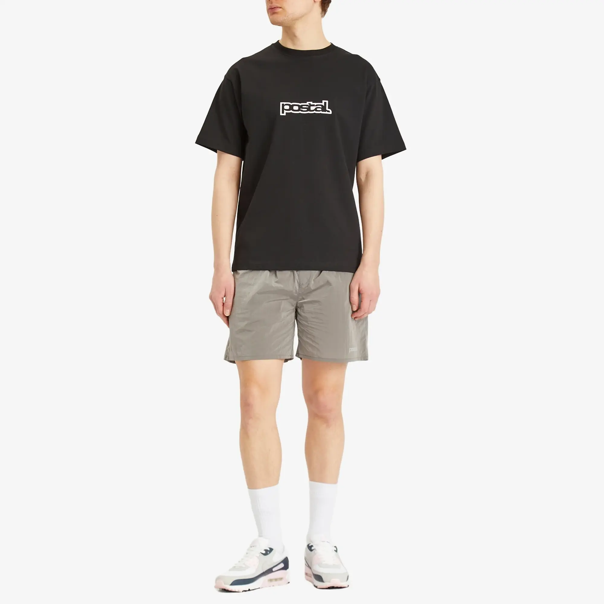 POSTAL Men's Bold Outline Logo T-Shirt Black