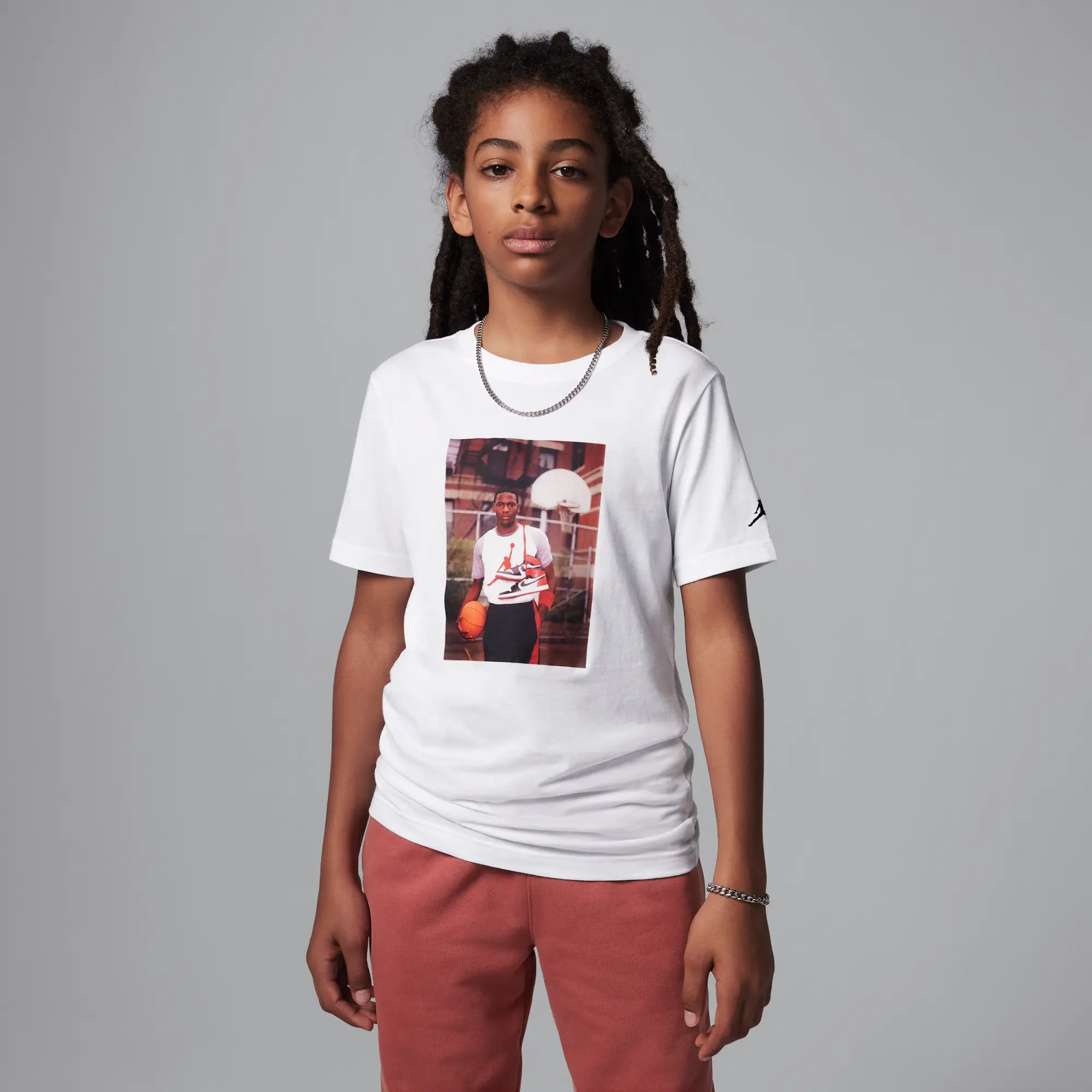 Nike Jordan Older Kids' MJ Photo T-Shirt - White