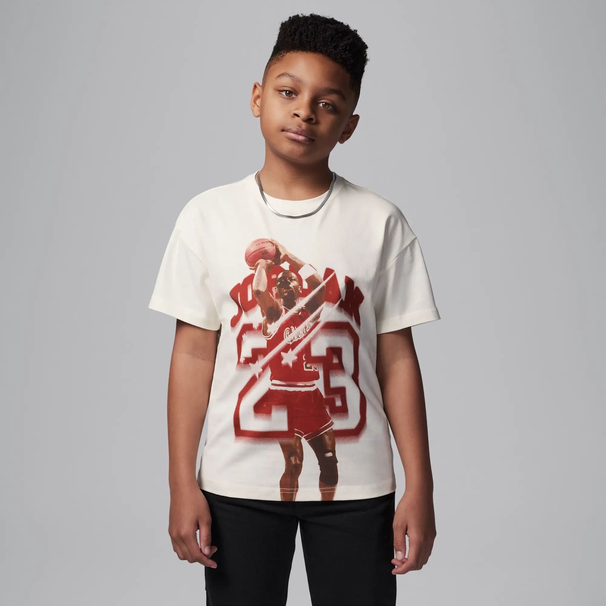 Nike Jordan Older Kids' 40th Anniversary T-Shirt - White