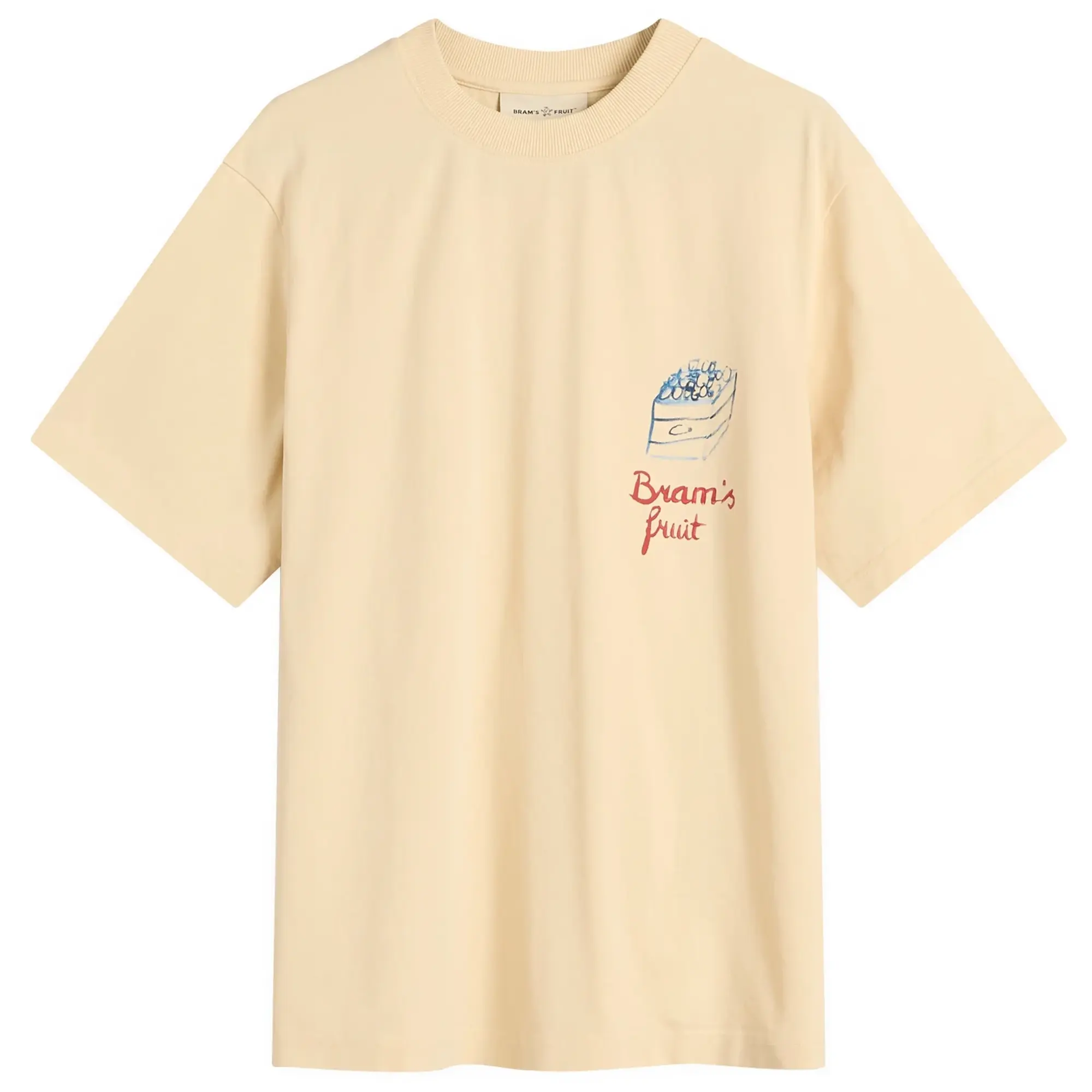 Bram's Fruit Men's Crate Acrylic T-Shirt Beige