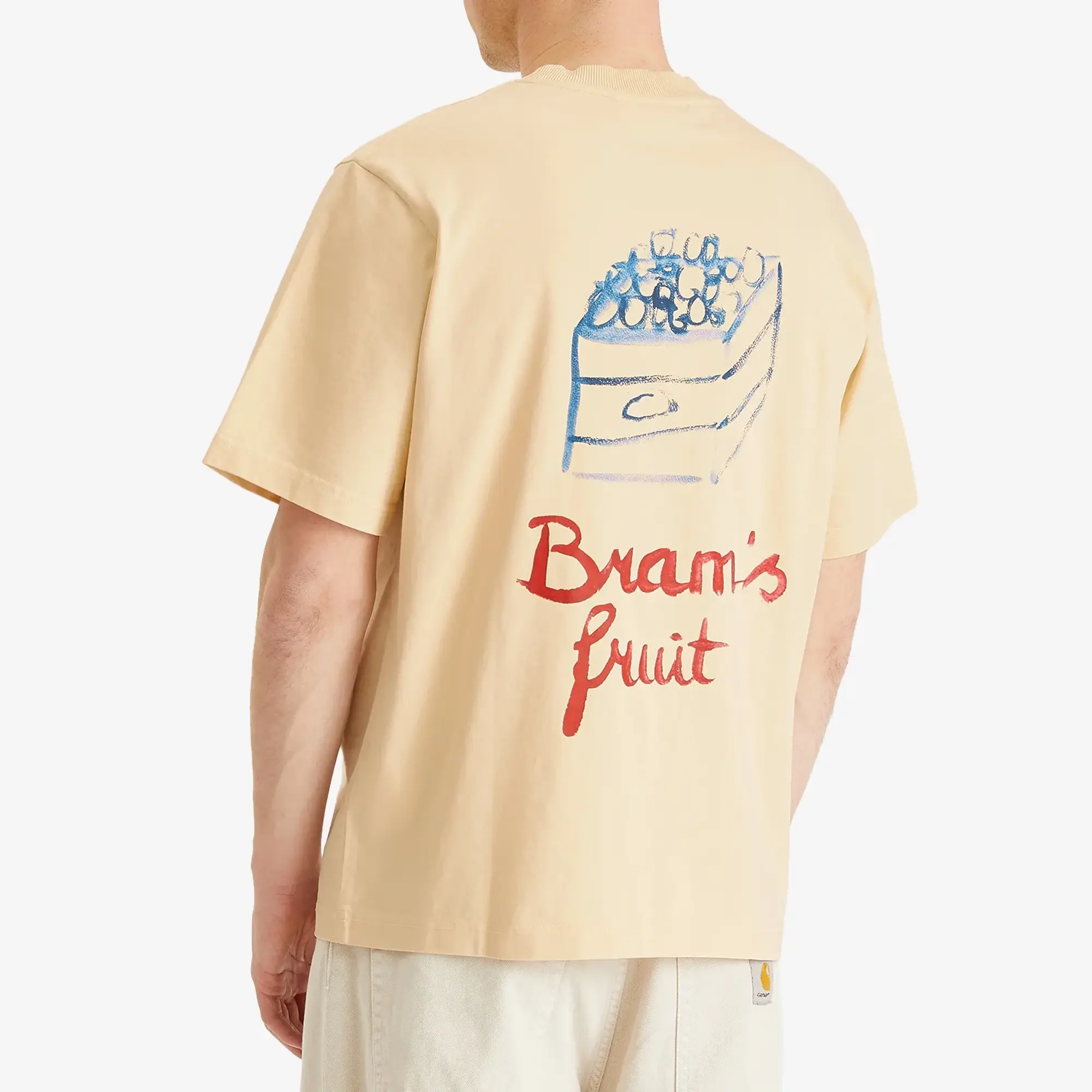 Bram's Fruit Men's Crate Acrylic T-Shirt Beige
