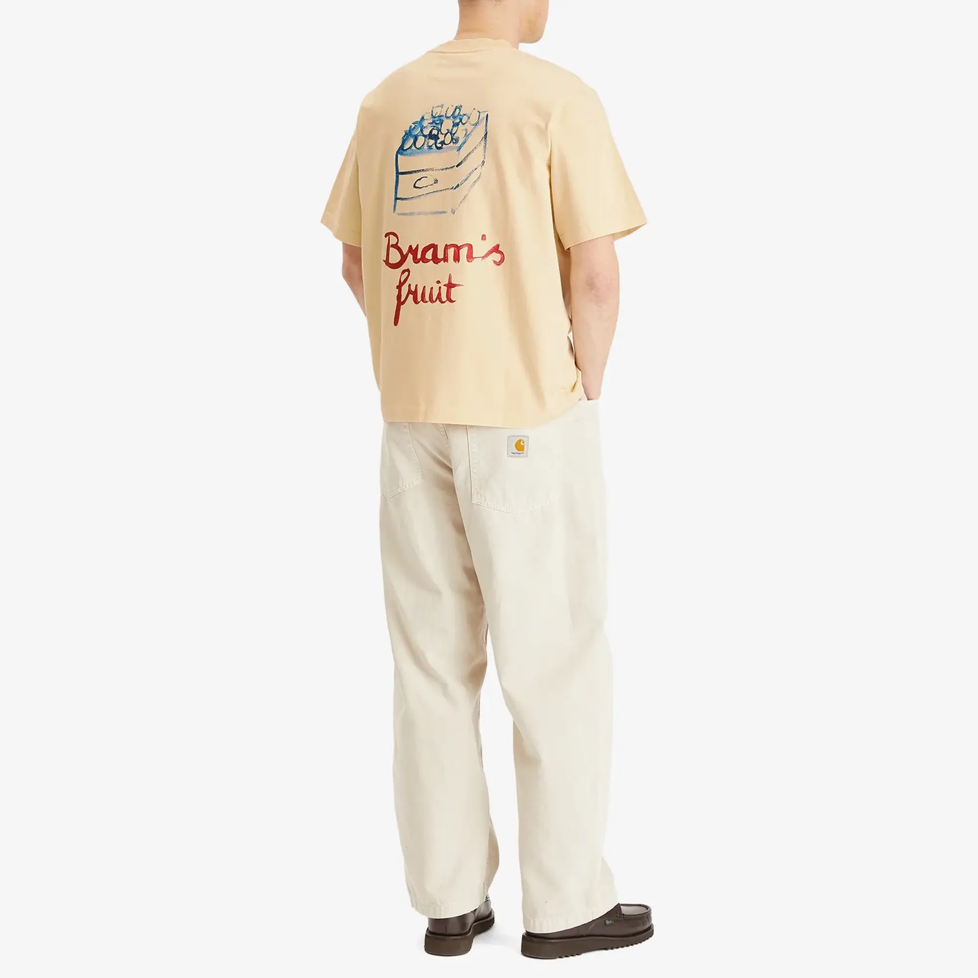 Bram's Fruit Men's Crate Acrylic T-Shirt Beige