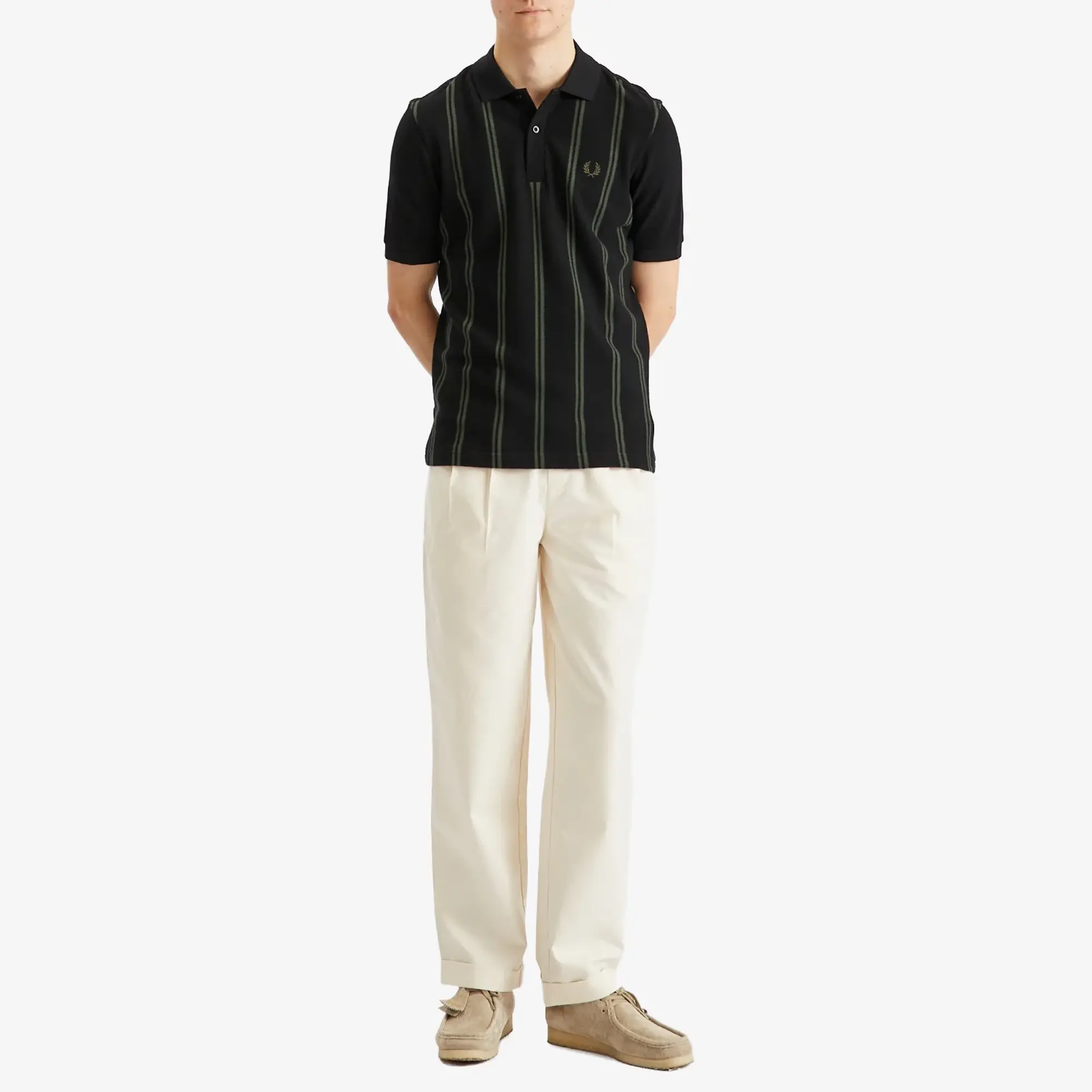 Fred Perry Men's Twill Tennis Trousers Ecru