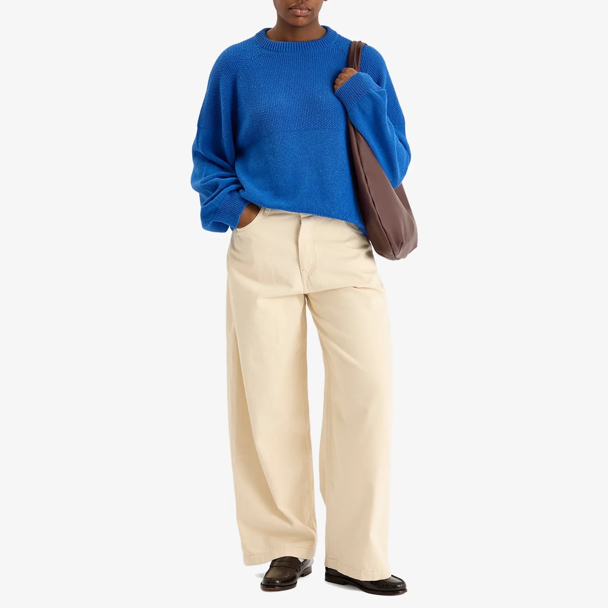 YMC Women's Bellow Knit Jumper Blue