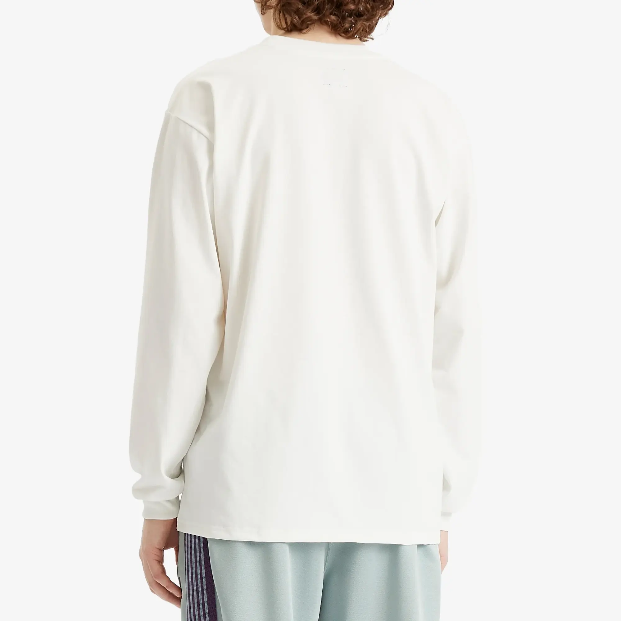 Needles Men's Papillion Long Sleeve Pocket T-Shirt White