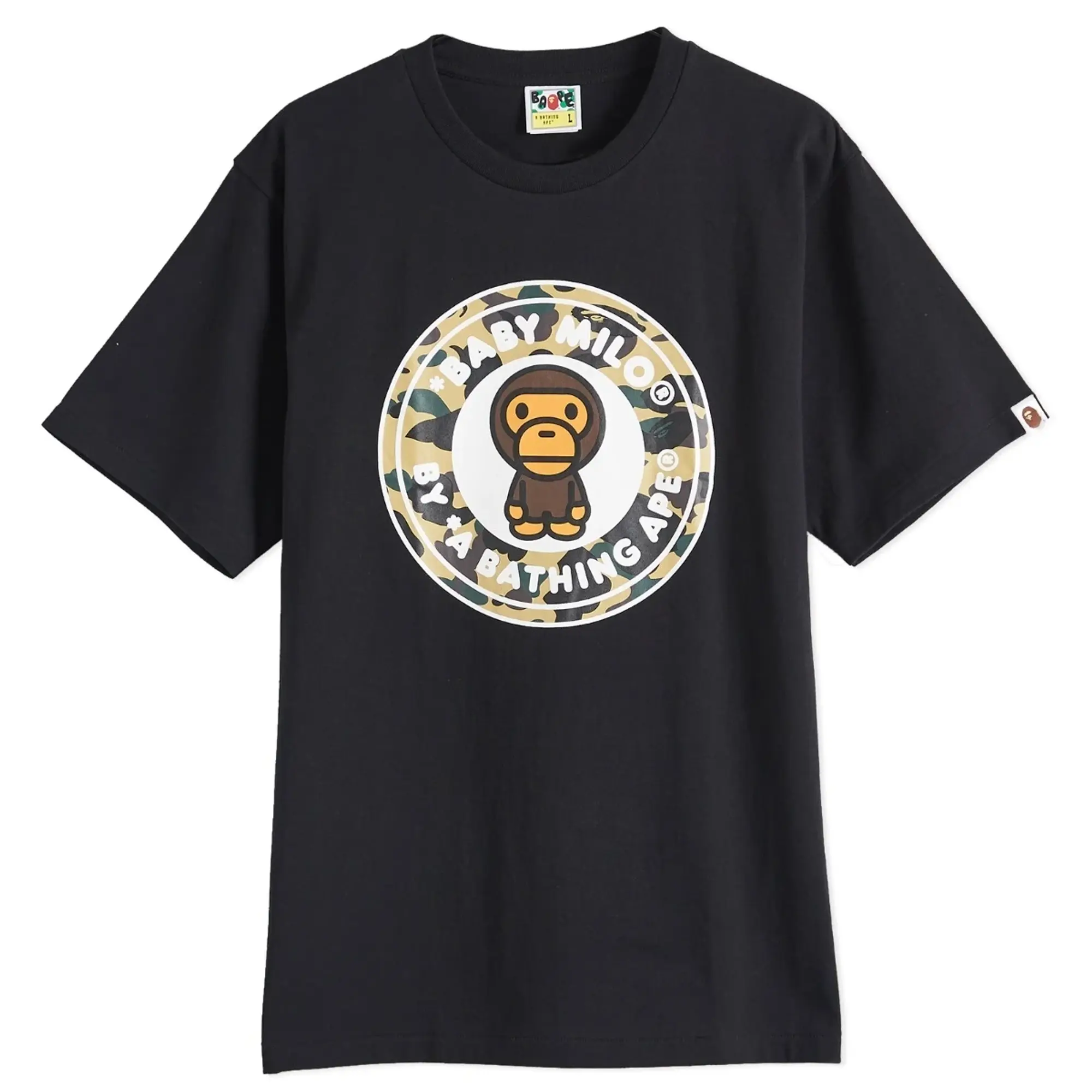 A Bathing Ape Men's 1St Camoilo Busy Works Tee Black X Yellow