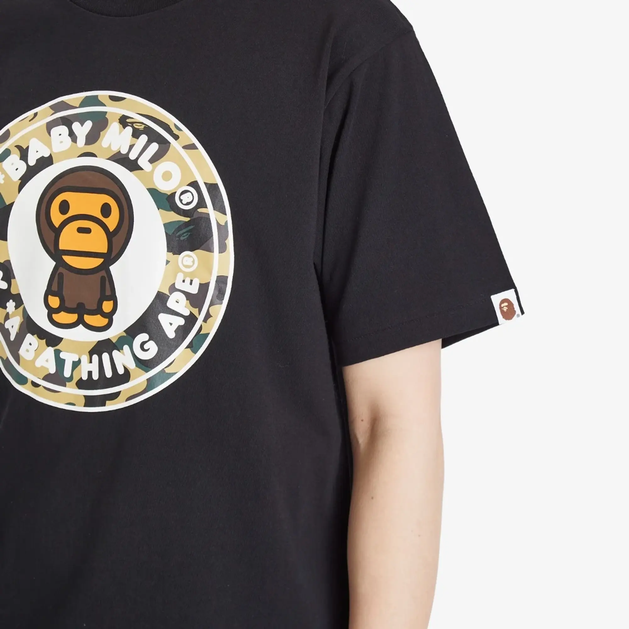 A Bathing Ape Men's 1St Camoilo Busy Works Tee Black X Yellow
