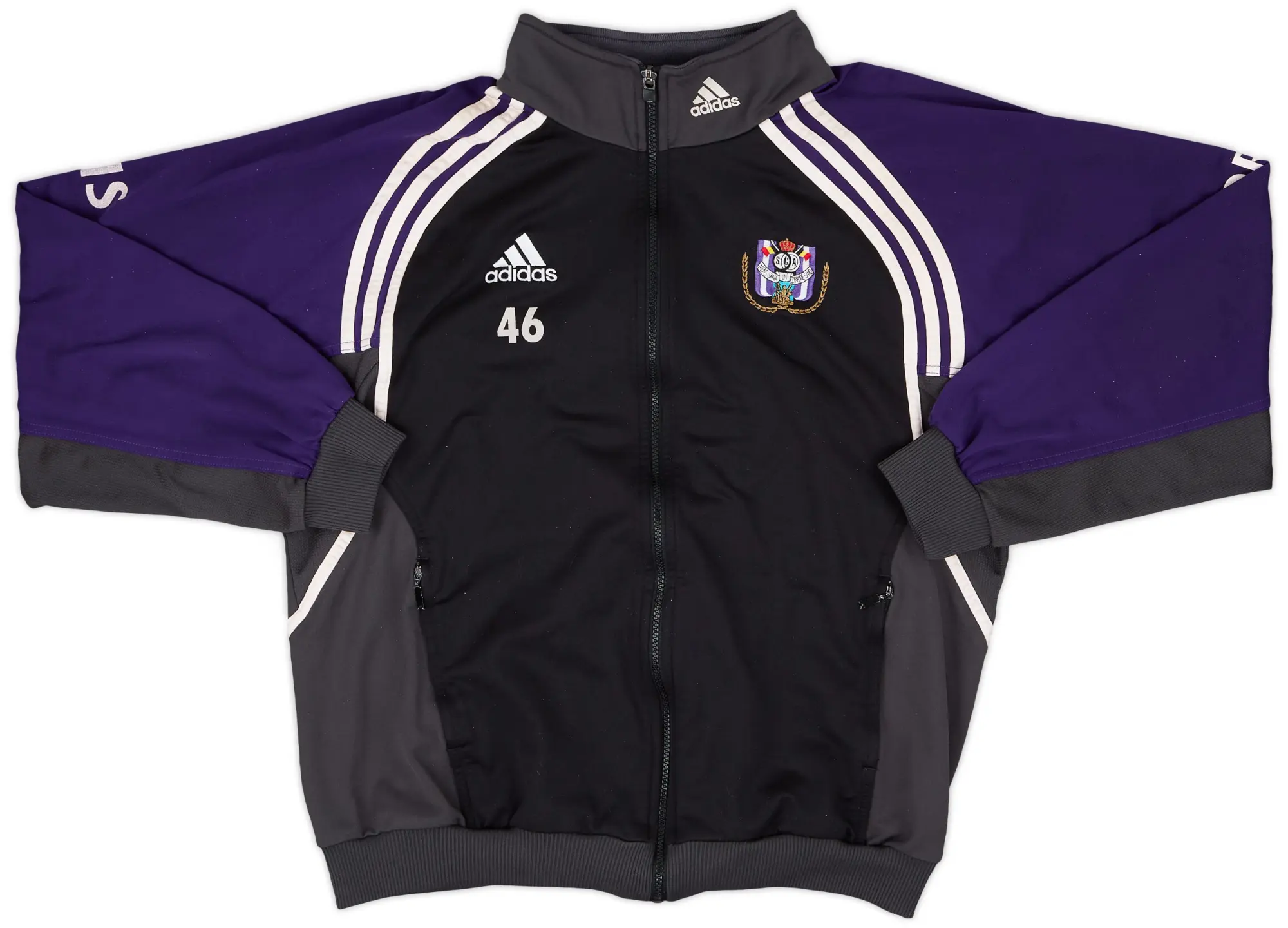 2000-01 Anderlecht Player Issue adidas Track Jacket #46 - 6/10 - (L)