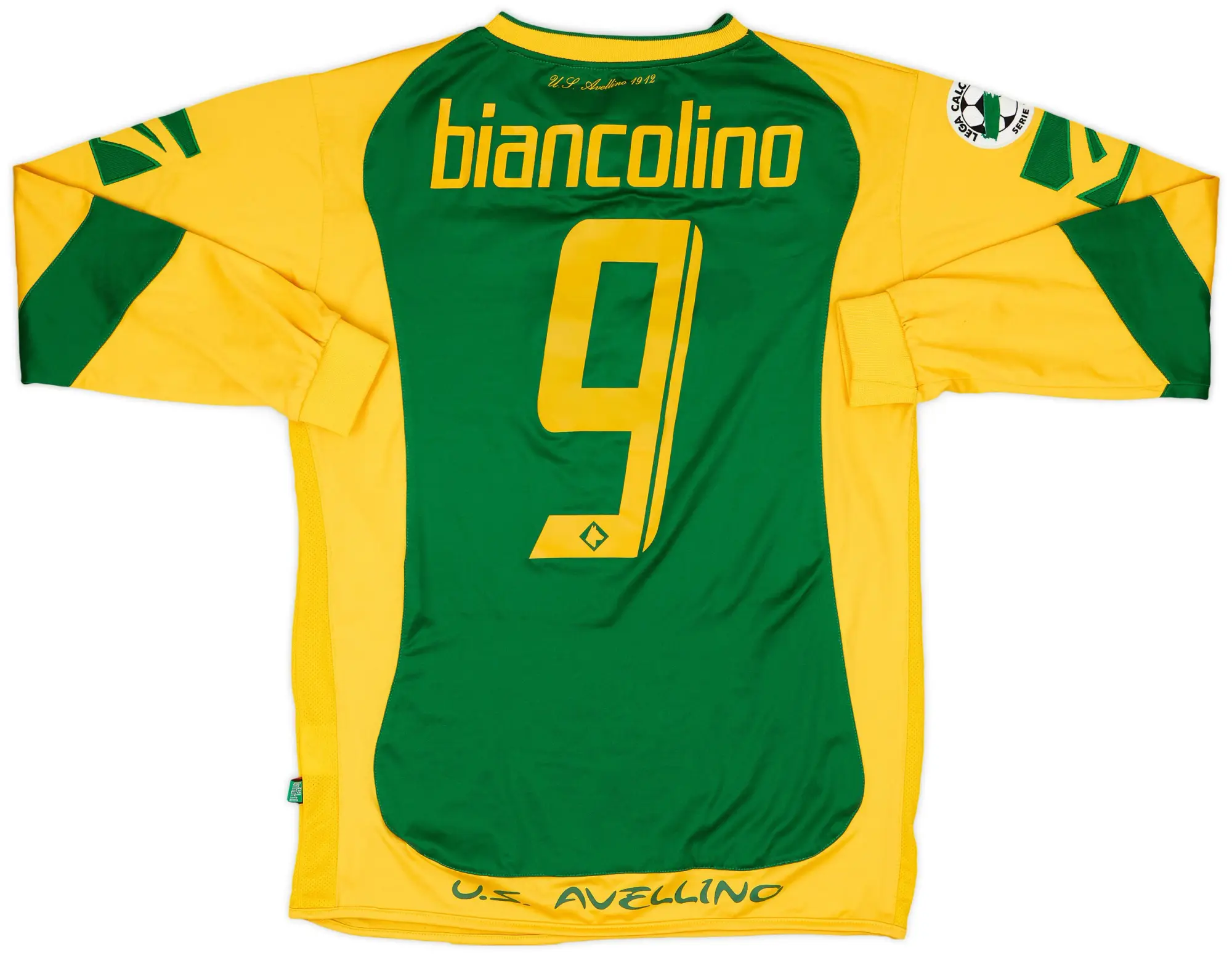 Legea 2005-06 Avellino Match Issue Signed Third L/S Shirt Biancolino #9