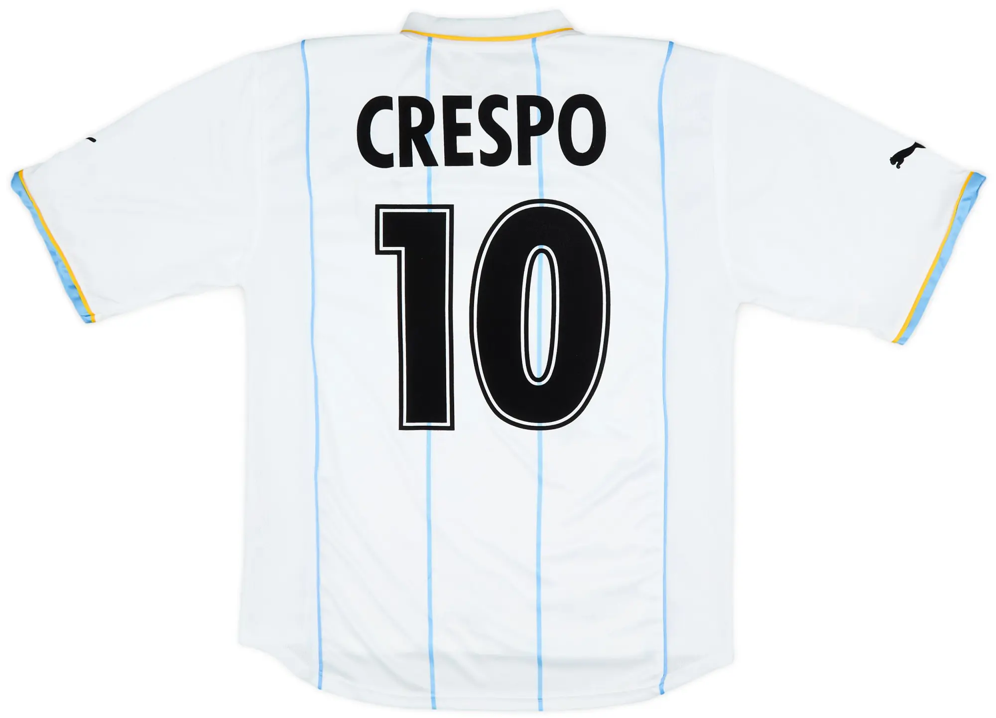 Puma 2001-02 Lazio European Home Shirt Crespo #10 - 6/10 - (M)