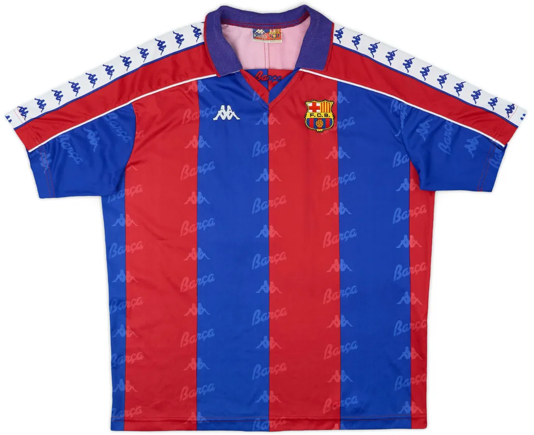 Kappa FCBarcelona 93-94 ホーム game shirt Barcelona 93/94 • Home Shirt *European Edition* • M – Real Vintage
