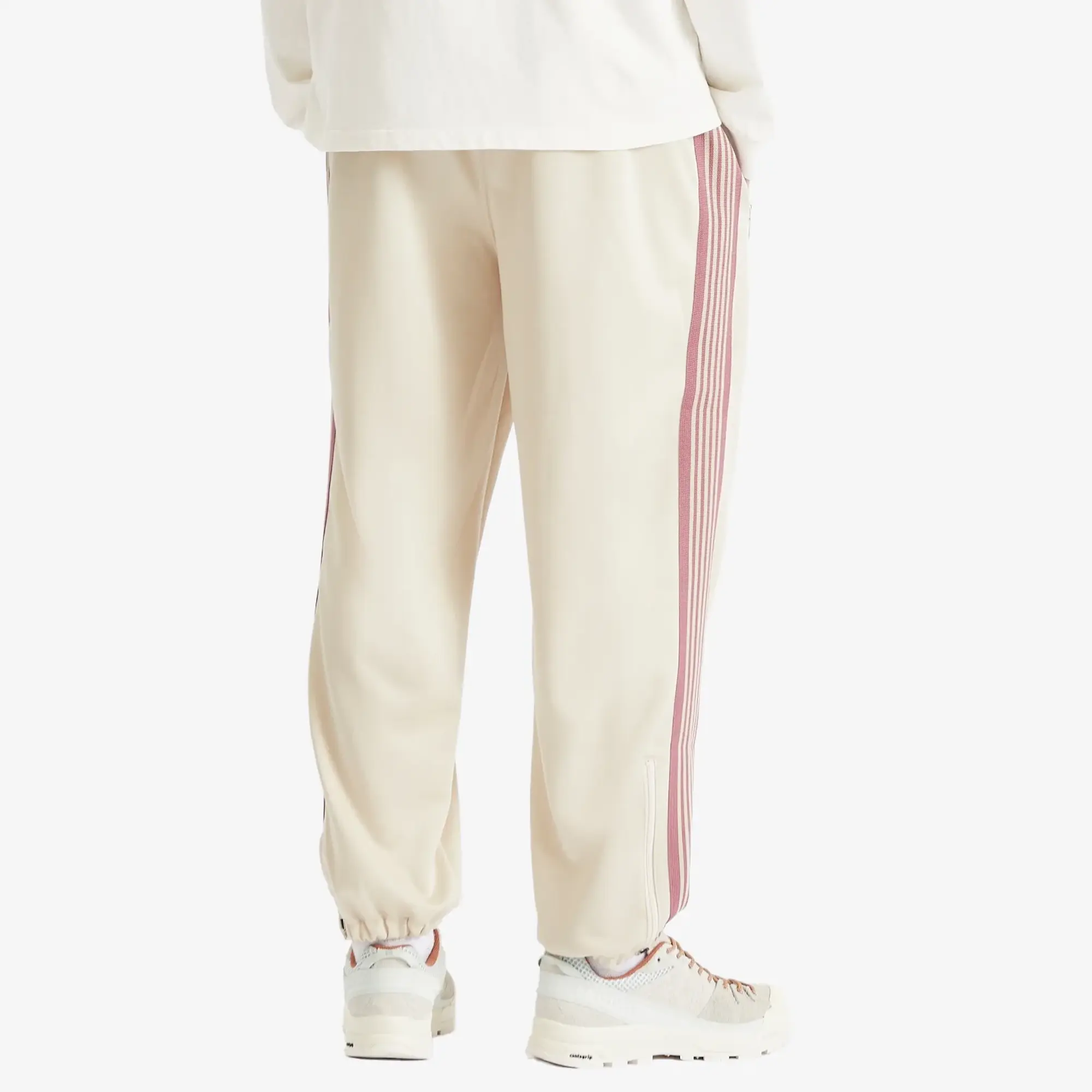 Needles Men's Poly Smooth Zipped Track Pant Ivory