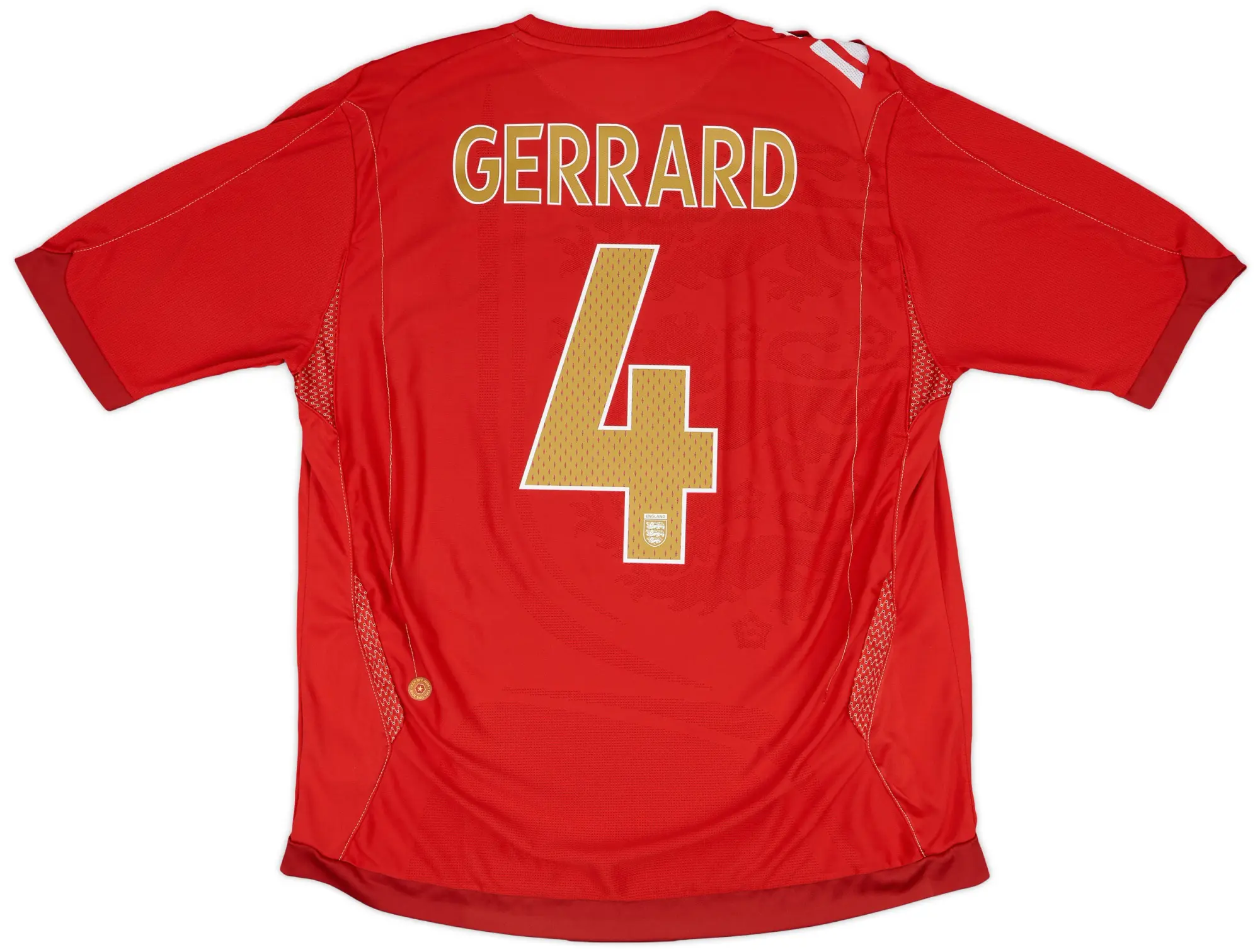 Umbro 2006-08 England Away Shirt Gerrard #4 - 5/10 - (XL)