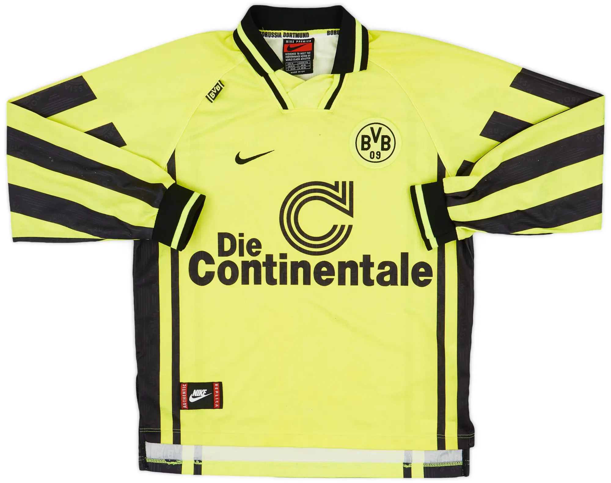Nike 1996-97 Borussia Dortmund Home L/S Shirt - 8/10 - (M)