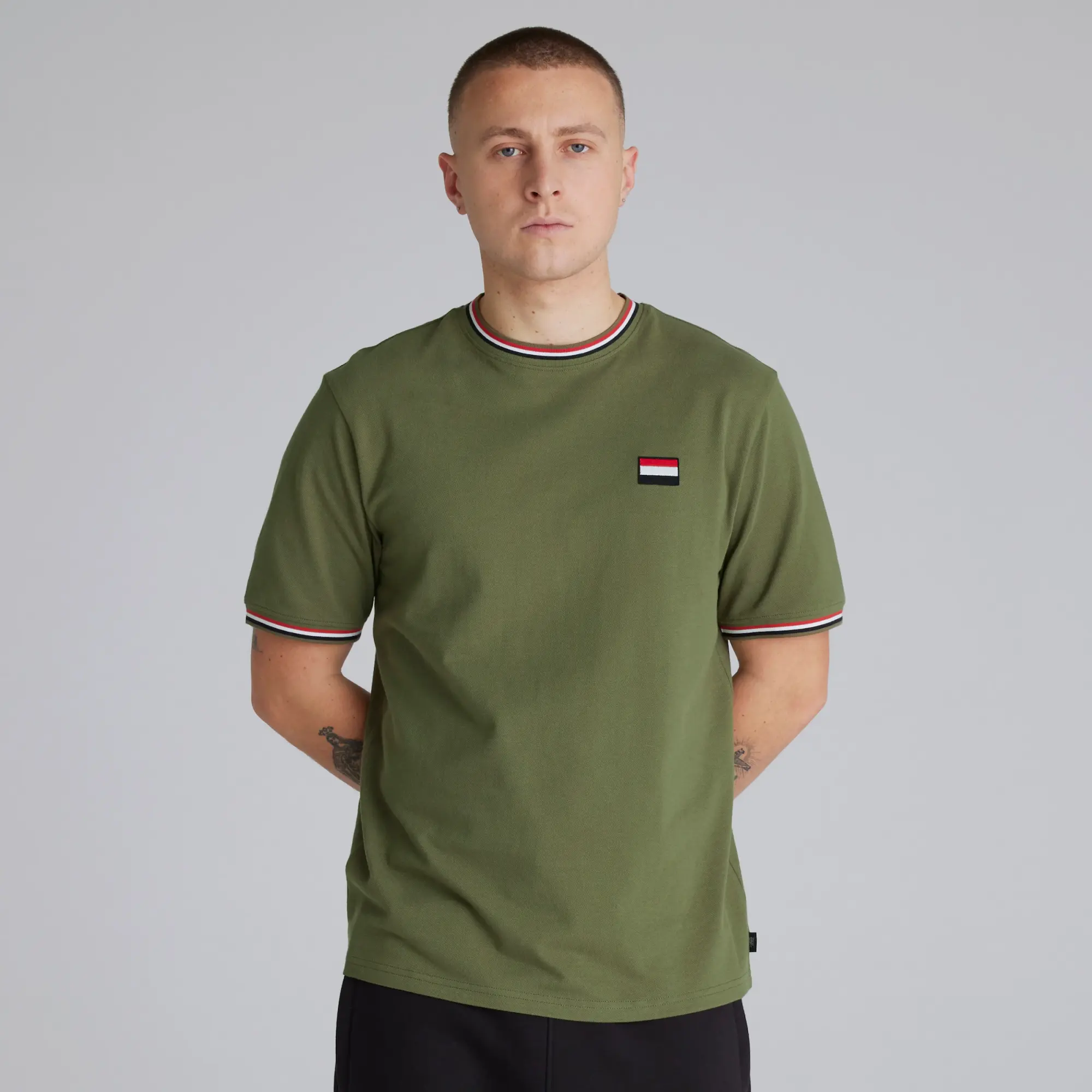 RAW Manchester United Pique T-Shirt Khaki
