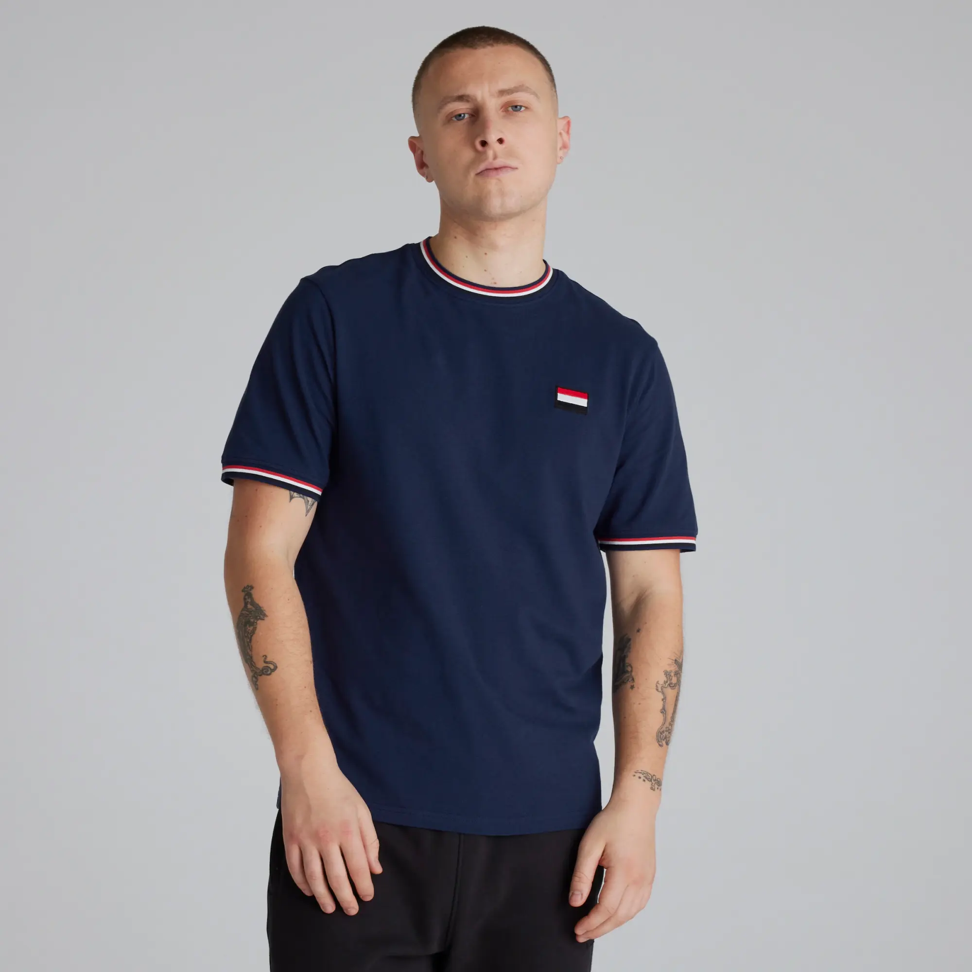 RAW Manchester United Pique T-Shirt Navy
