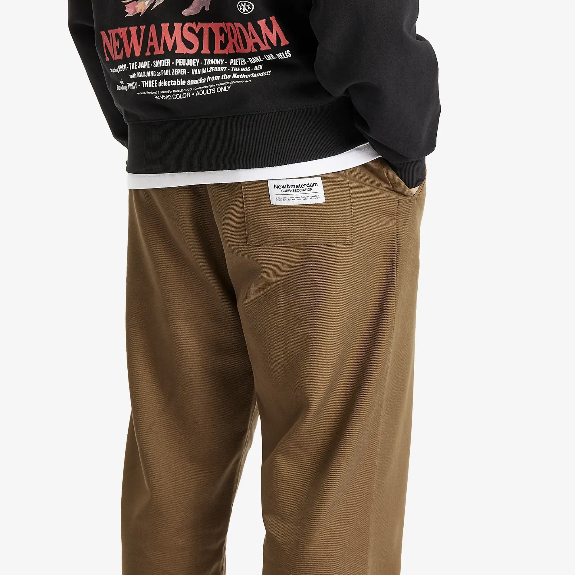 New Amsterdam Surf Association Men's Twill Work Trousers Brown