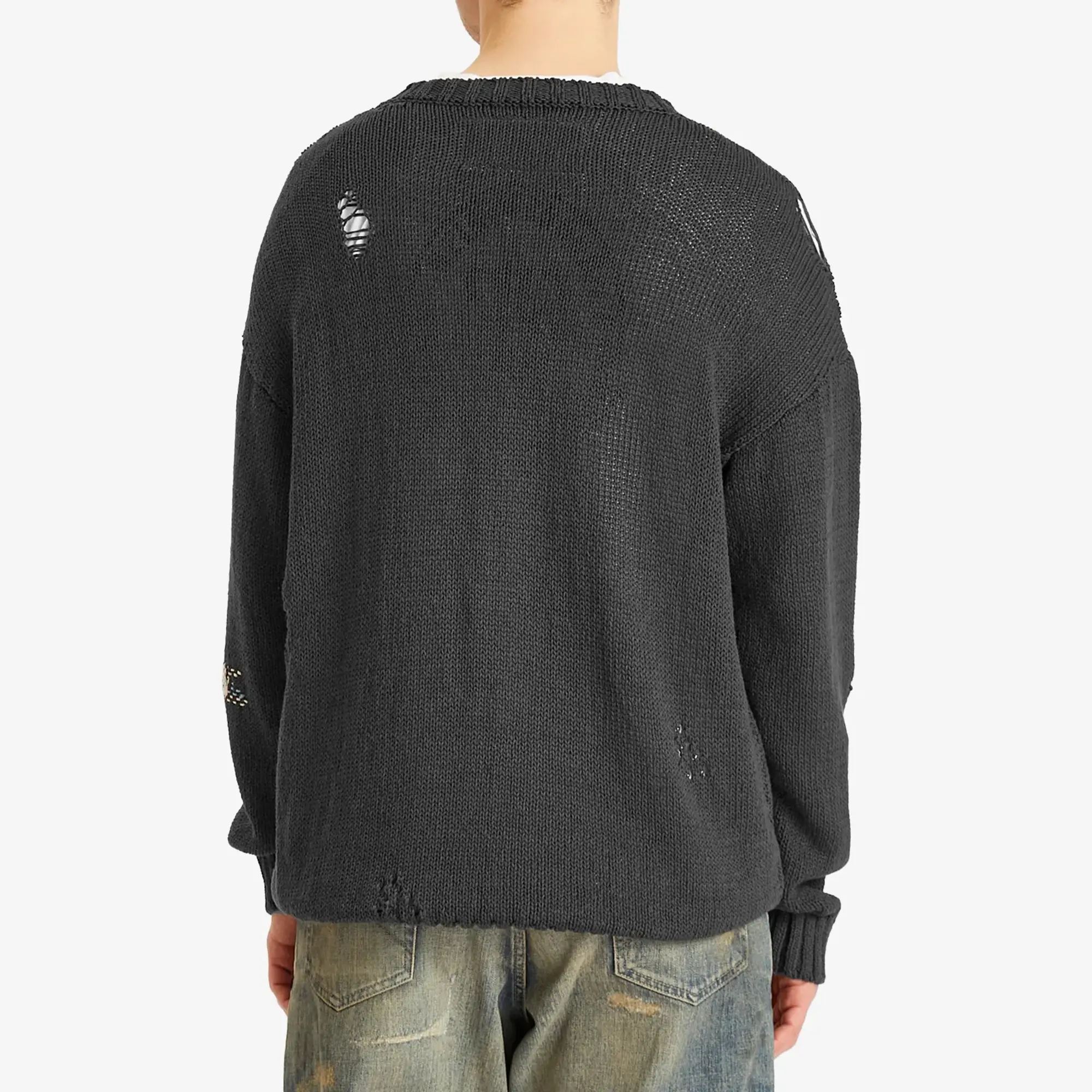 Neighborhood Men's Savage Crewneck Knit Sweater Black