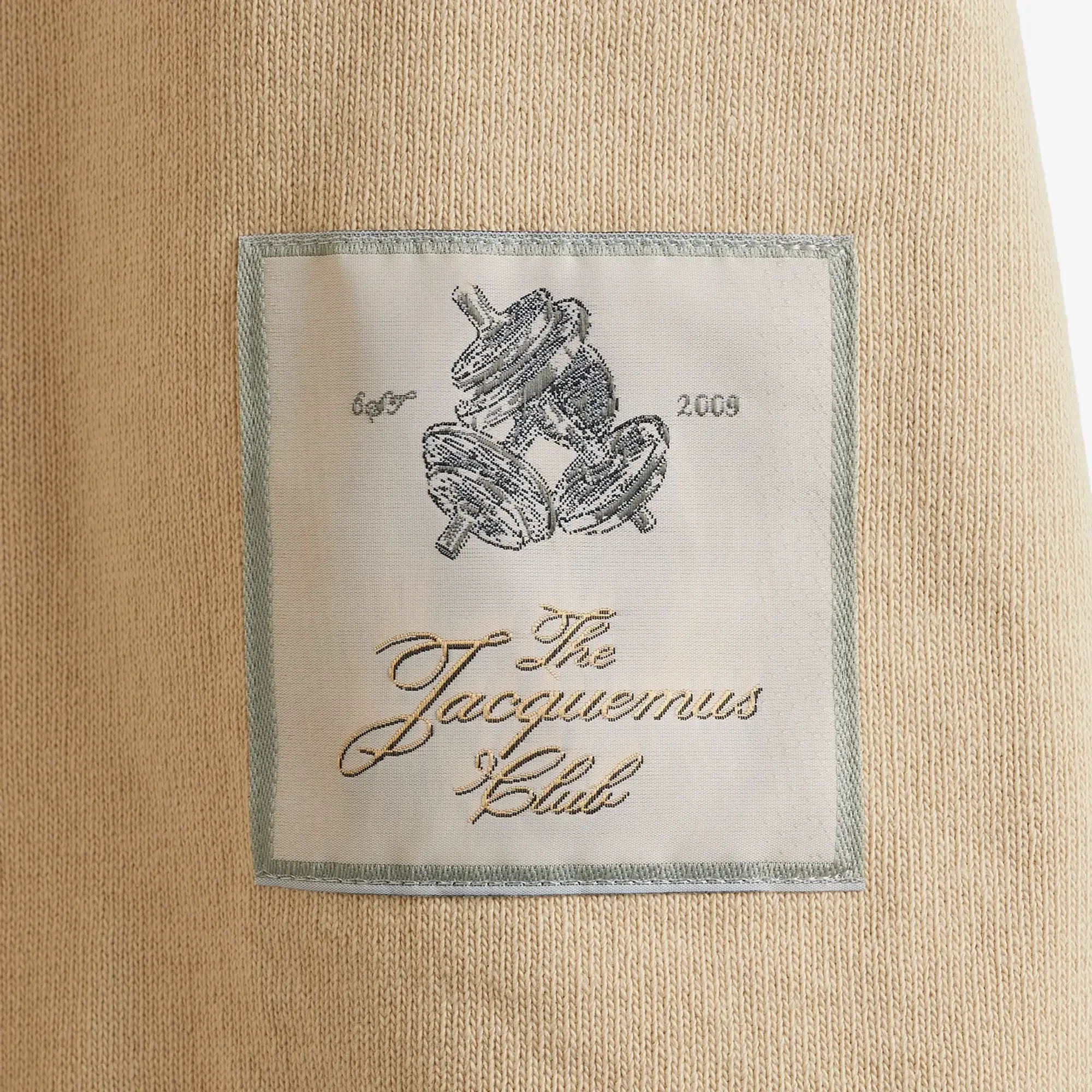 Jacquemus Men's Polo Collar Jersey T-Shirt Beige