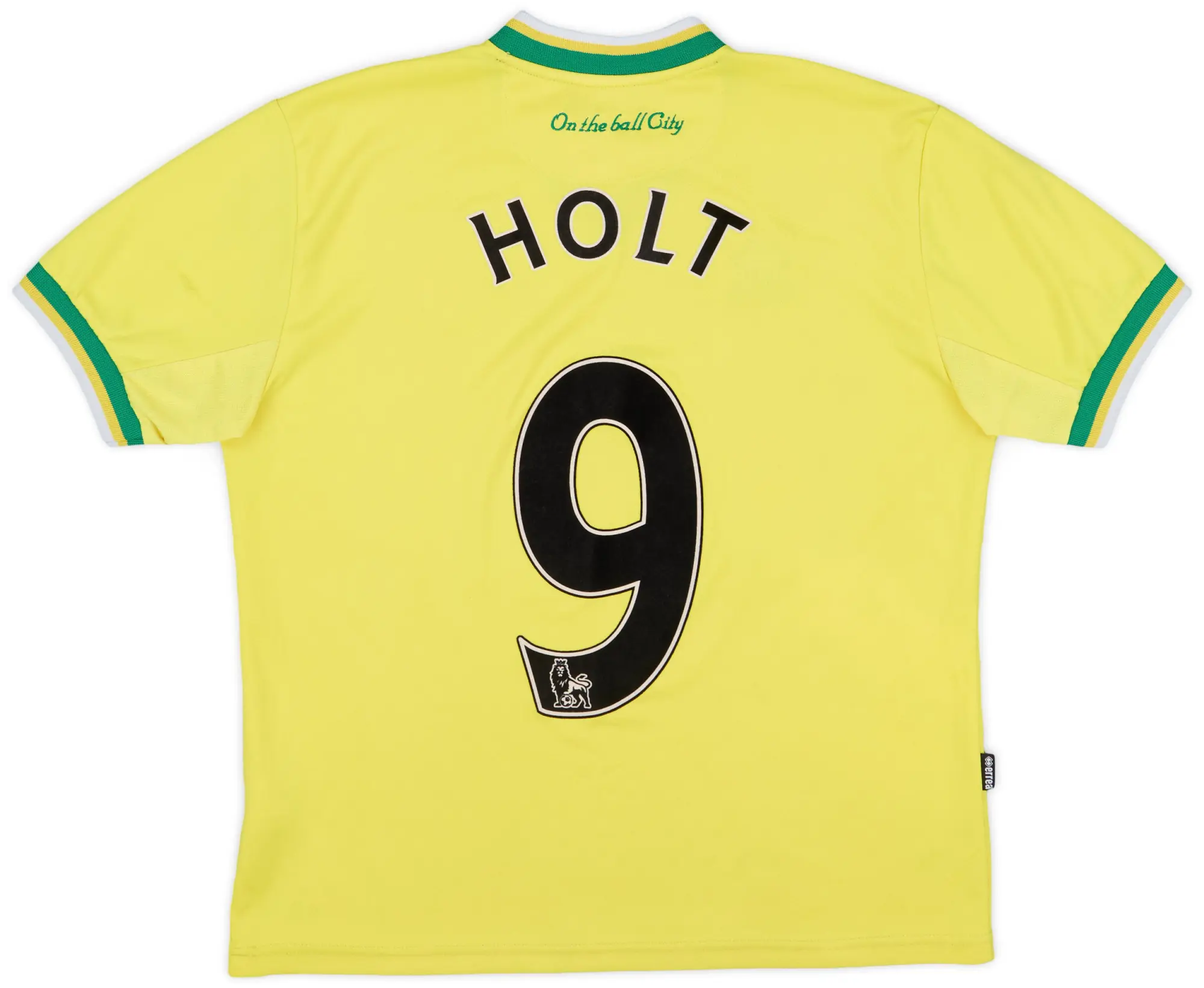 Errea 2011-12 Norwich Home Shirt Holt #9 - 6/10 - (M)