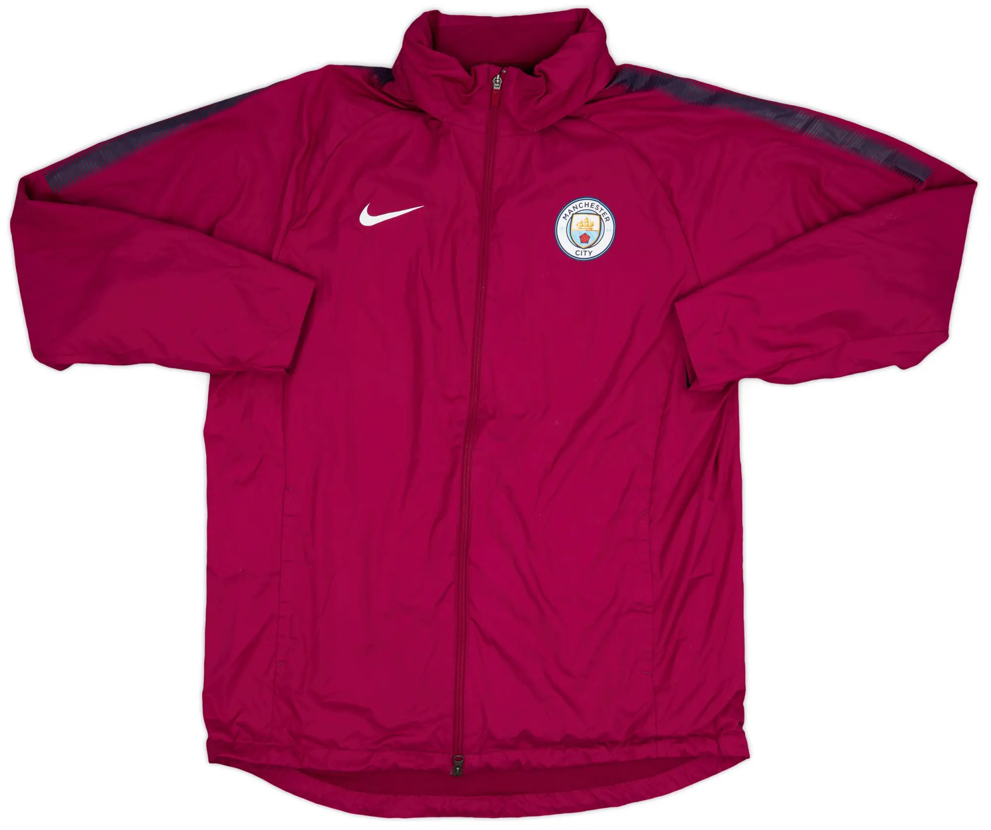 2017-18 Manchester City Nike Hooded Rain Jacket - 8/10 - (XXL)