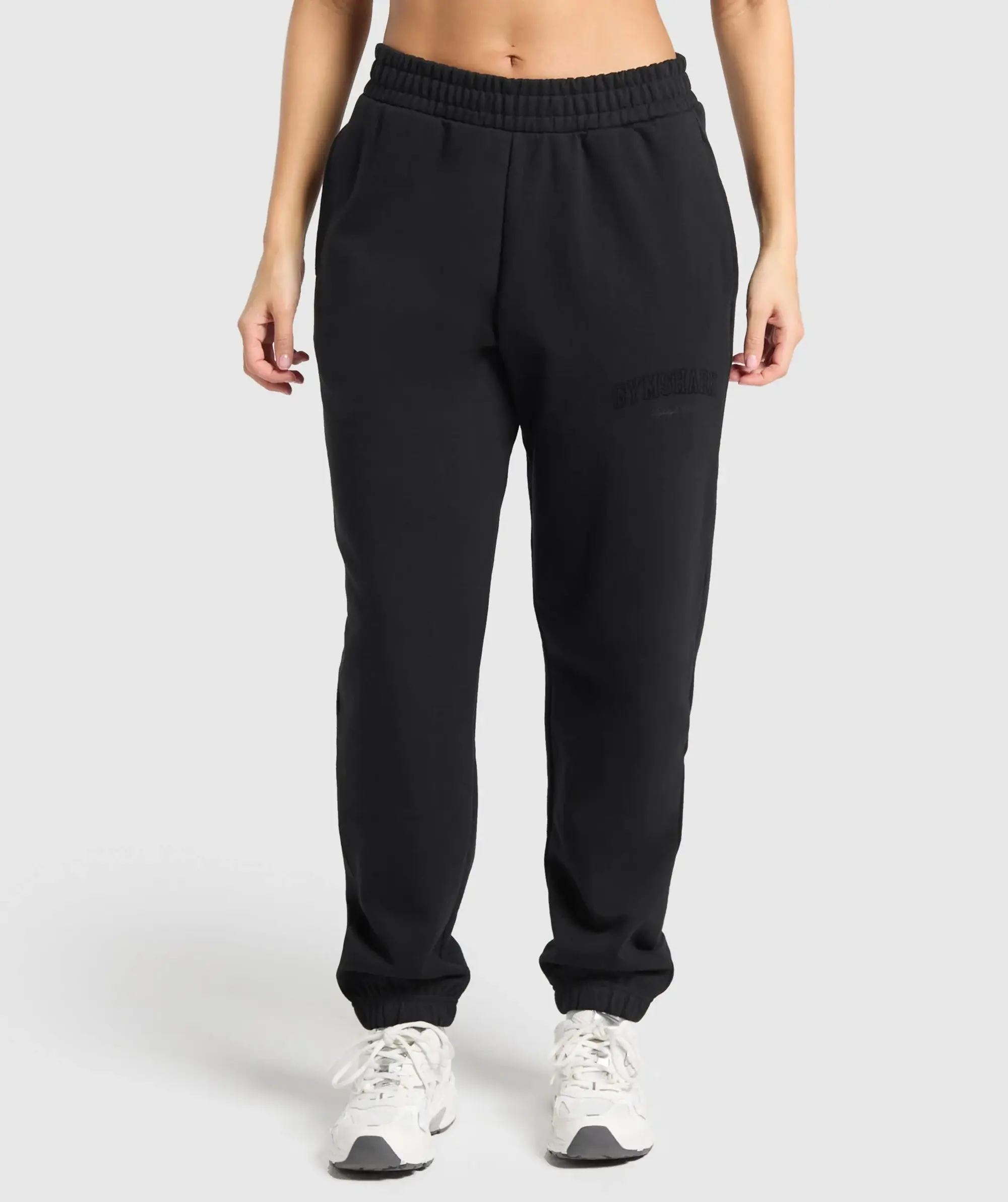 Gymshark Campus Classics Graphic Joggers - Black