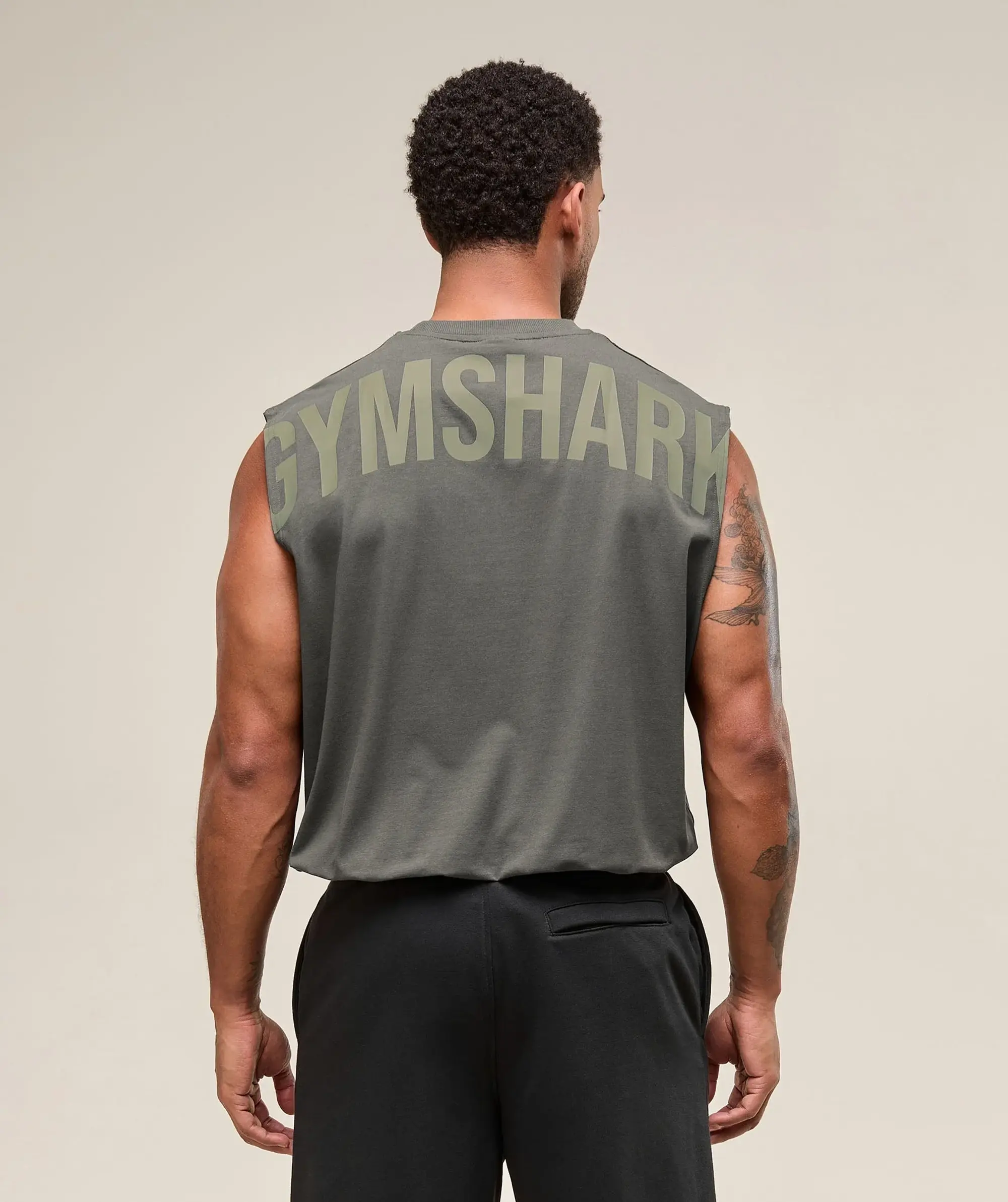 Gymshark Power Cut Off Tank - Strength Green